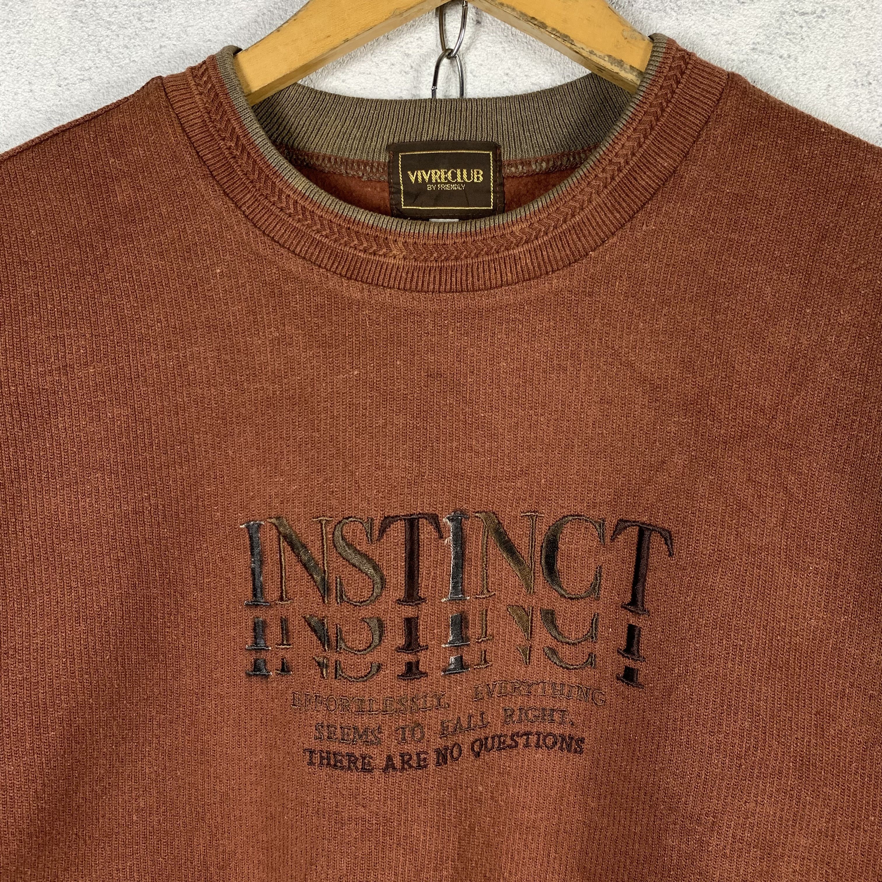 Vintage Vintage Japanese Brand 90s Brown Sweatshirt Crewneck Size US L / EU 52-54 / 3 - 2 Thumbnail