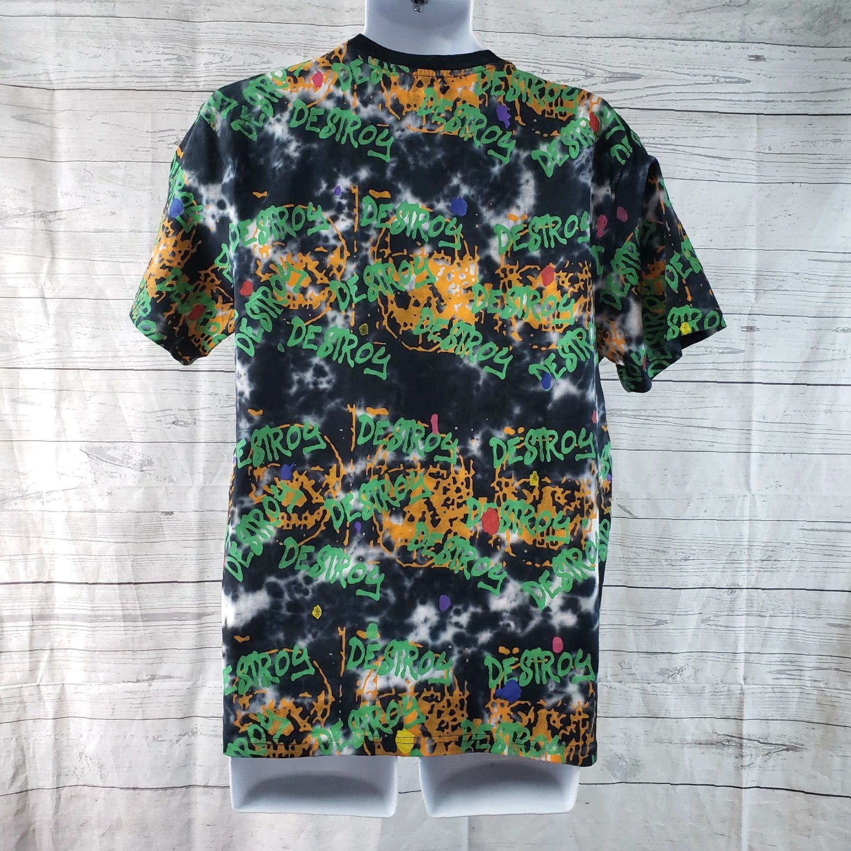 Vintage Rebel Minds Mens T-Shirt Sz Large Black Green Graphic Short Sleeve Destroy Size US L / EU 52-54 / 3 - 5 Thumbnail