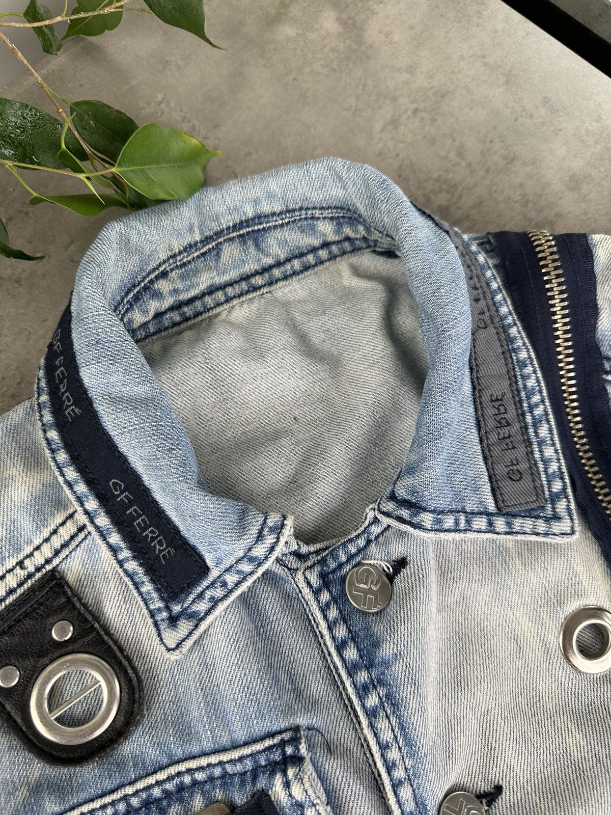 GF Ferre GF Ferre Denim Jacket Size S / US 4 / IT 40 - 2 Thumbnail