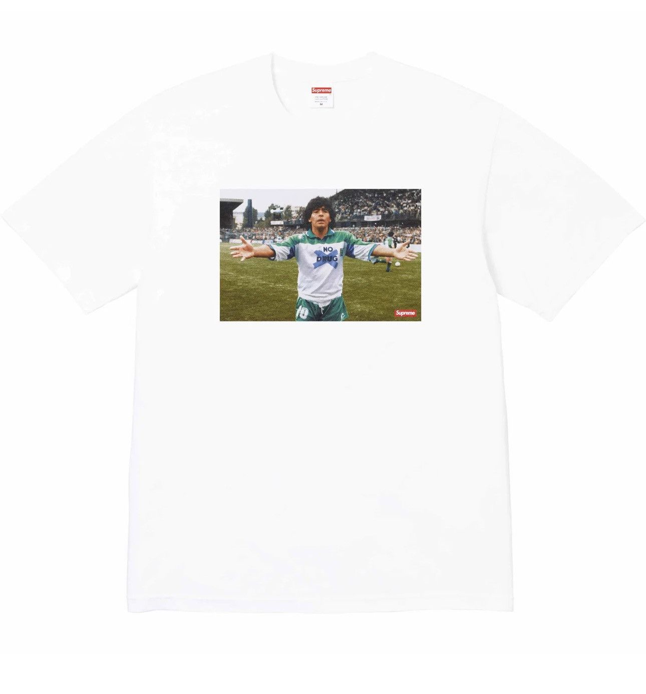 image of Supreme Maradona Tee in White, Men's (Size XL)