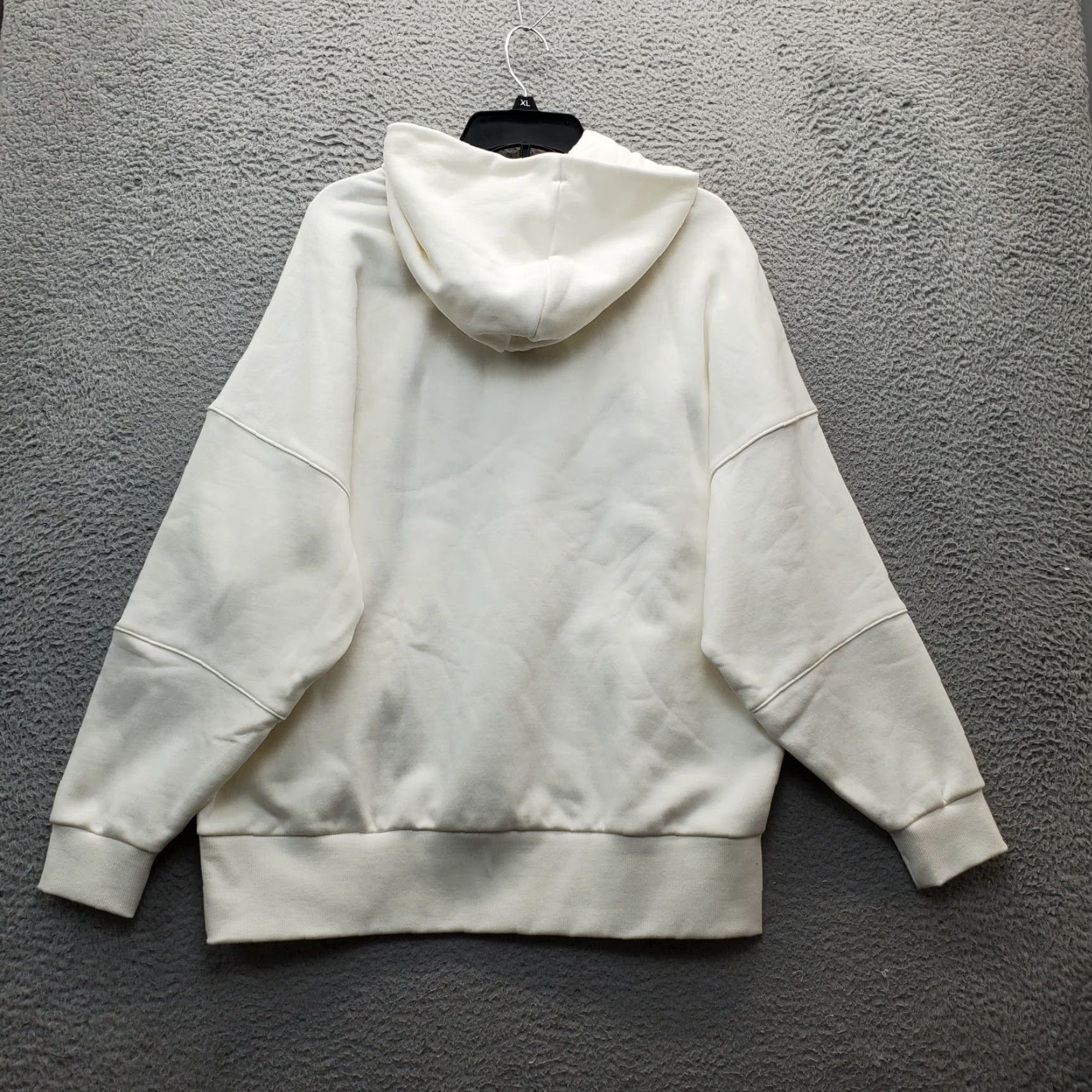 Reebok Reebok Hoodie Mens Size L White Ribbed Hem & Cuff Drop Shoulder Sleeve Pullover Size US L / EU 52-54 / 3 - 2 Thumbnail
