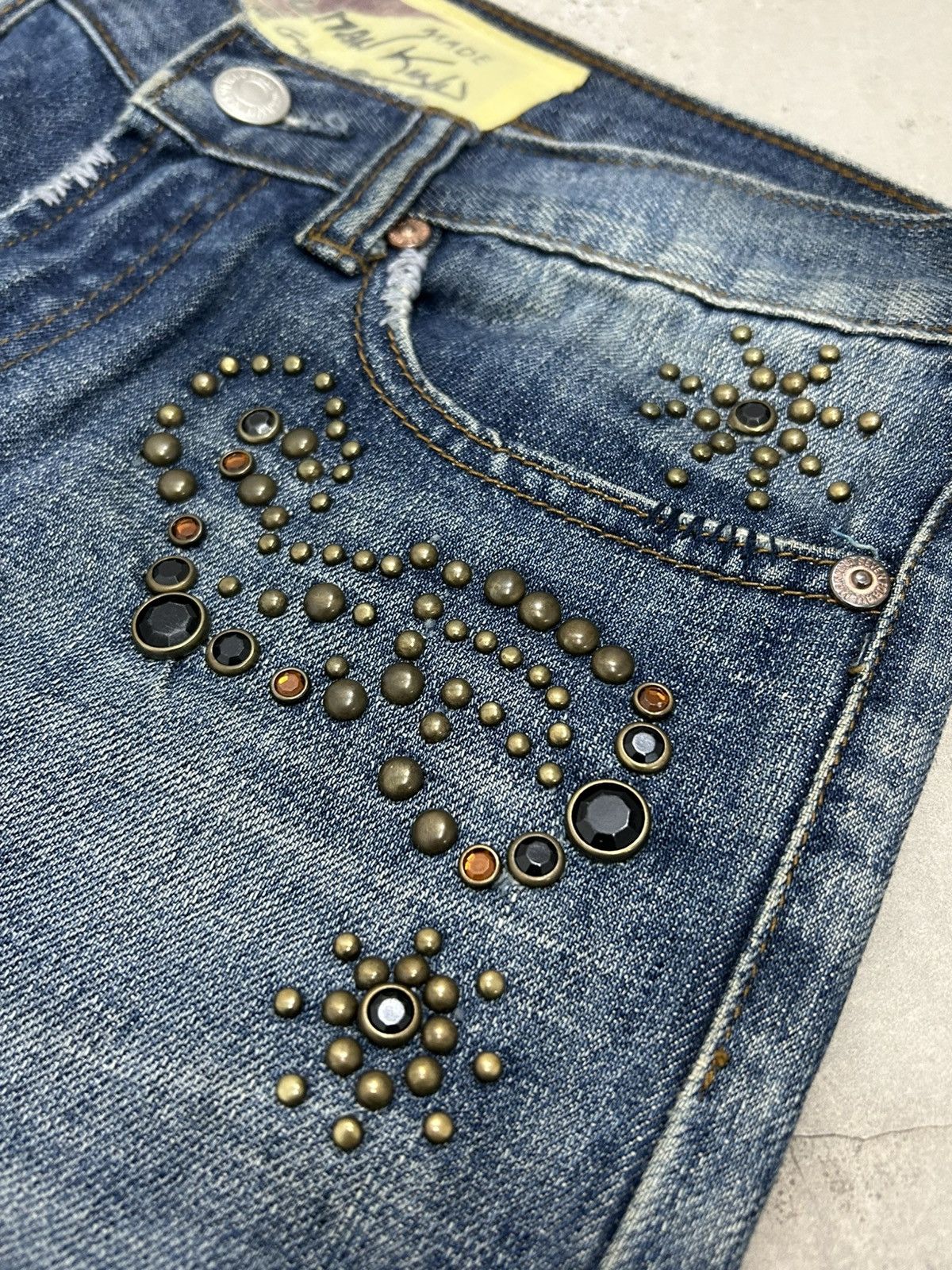 Japanese Brand × Le Grande Bleu (L.G.B.) Man Seven of Kind USA Made Washed Blue Embellishment Pocket Size US 29 - 7 Thumbnail