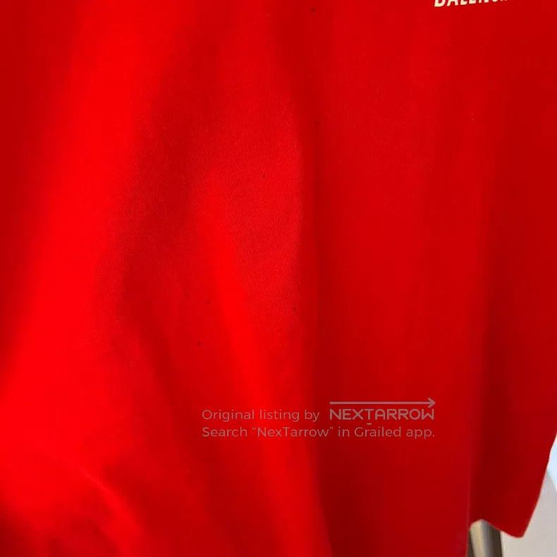Balenciaga Balenciaga Red Front and Back Logo Short Sleeve T-Shirt Size US M / EU 48-50 / 2 - 3 Thumbnail