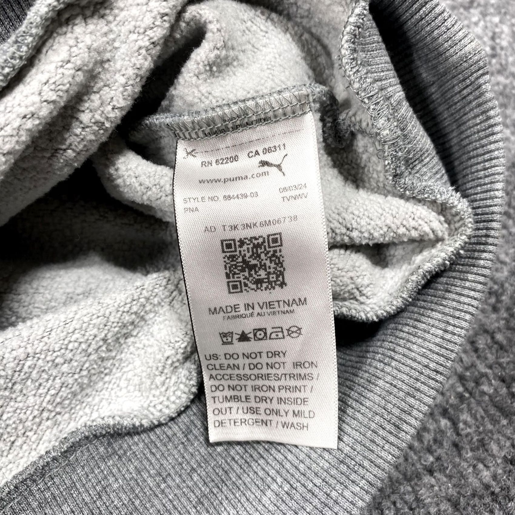 Puma PUMA Hoodie Mens 4XLT Gray Pullover Fleece Hooded Drawstring Pockets Lined Size US XXL / EU 58 / 5 - 4 Thumbnail