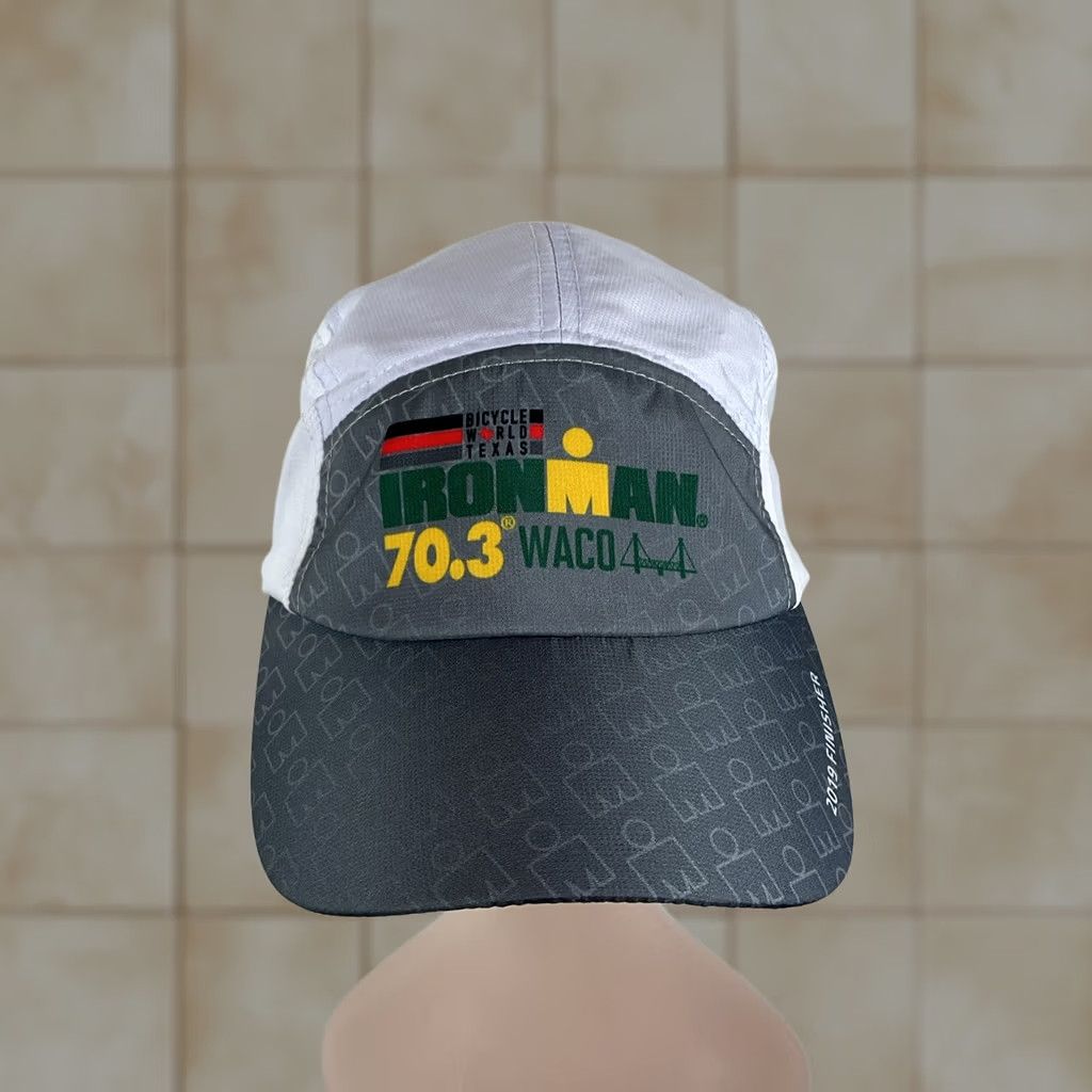 Vintage Boco Gear Ironman 70.3 Waco 2019 Finisher Hat Cap - 5 Panel White Gray NWT Size ONE SIZE - 1 Thumbnail