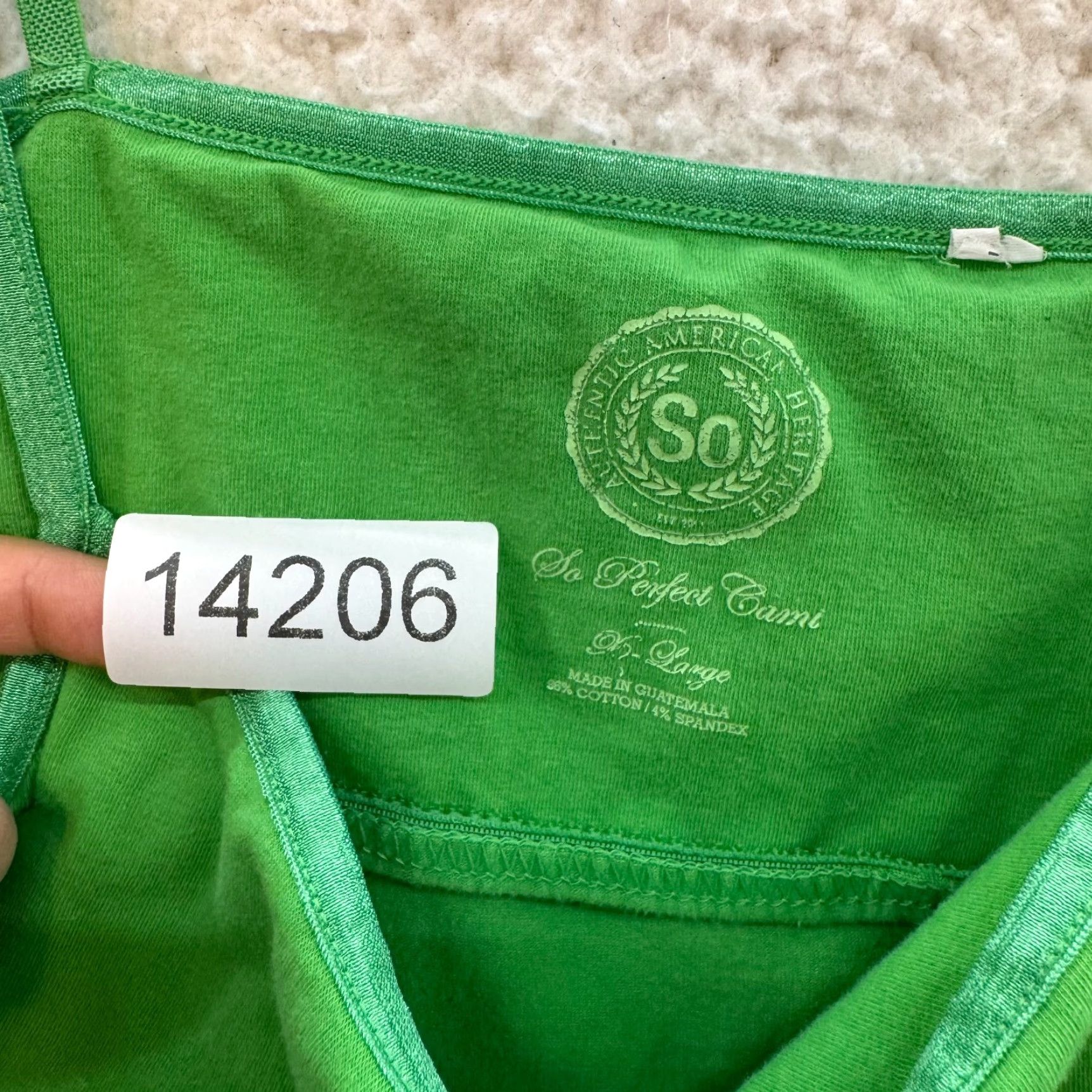 Vintage VINTAGE Y2K Camisole Tank Top Built-in-Bra Green L Grunge Boho Fairy SO Shirt Womens Size L / US 10 / IT 46 - 8 Thumbnail