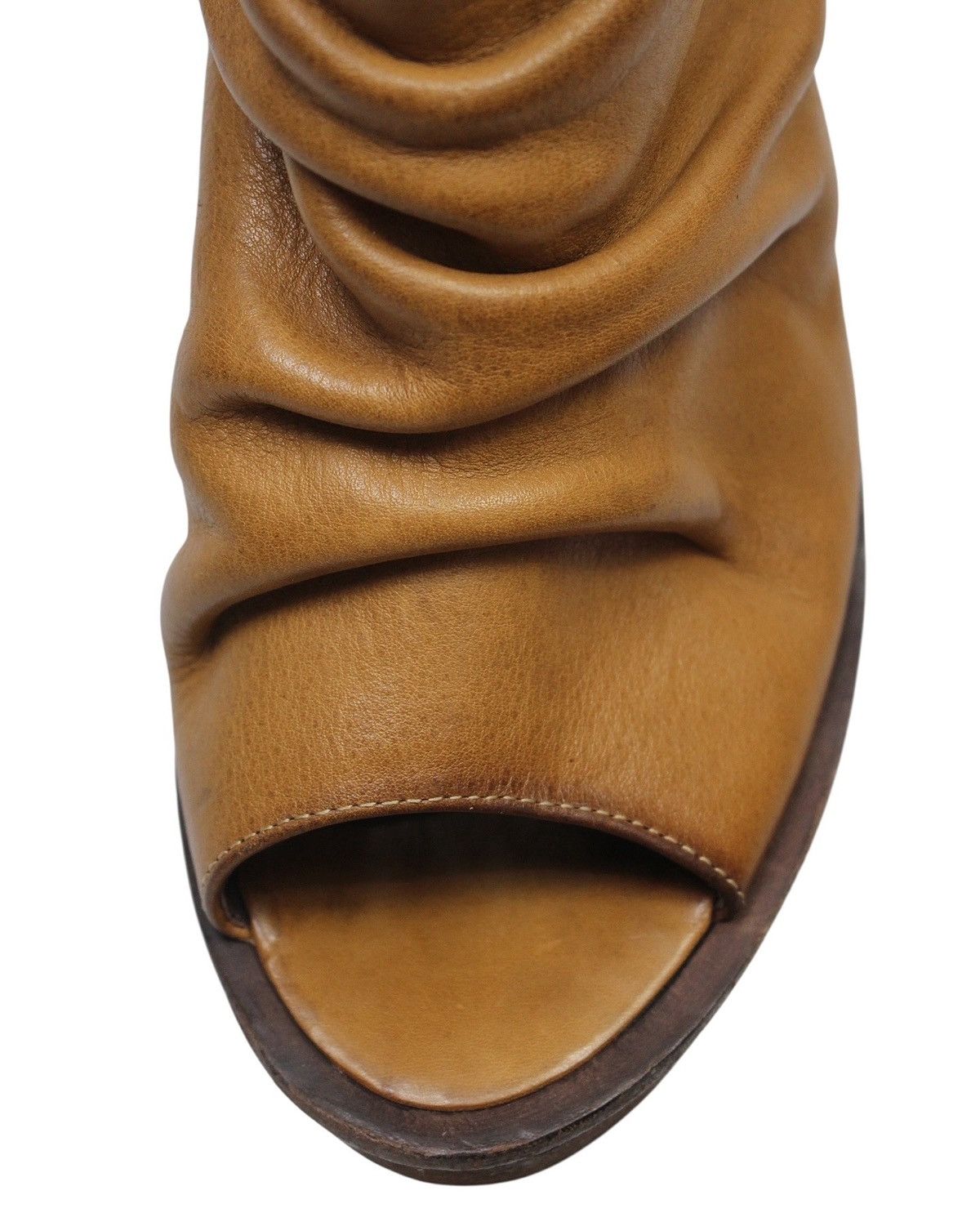 Designer 2000S INITIAL LEATHER WEDGE BOOTS – VERO CUOIO MADE Size US 7 / IT 37 - 6 Thumbnail