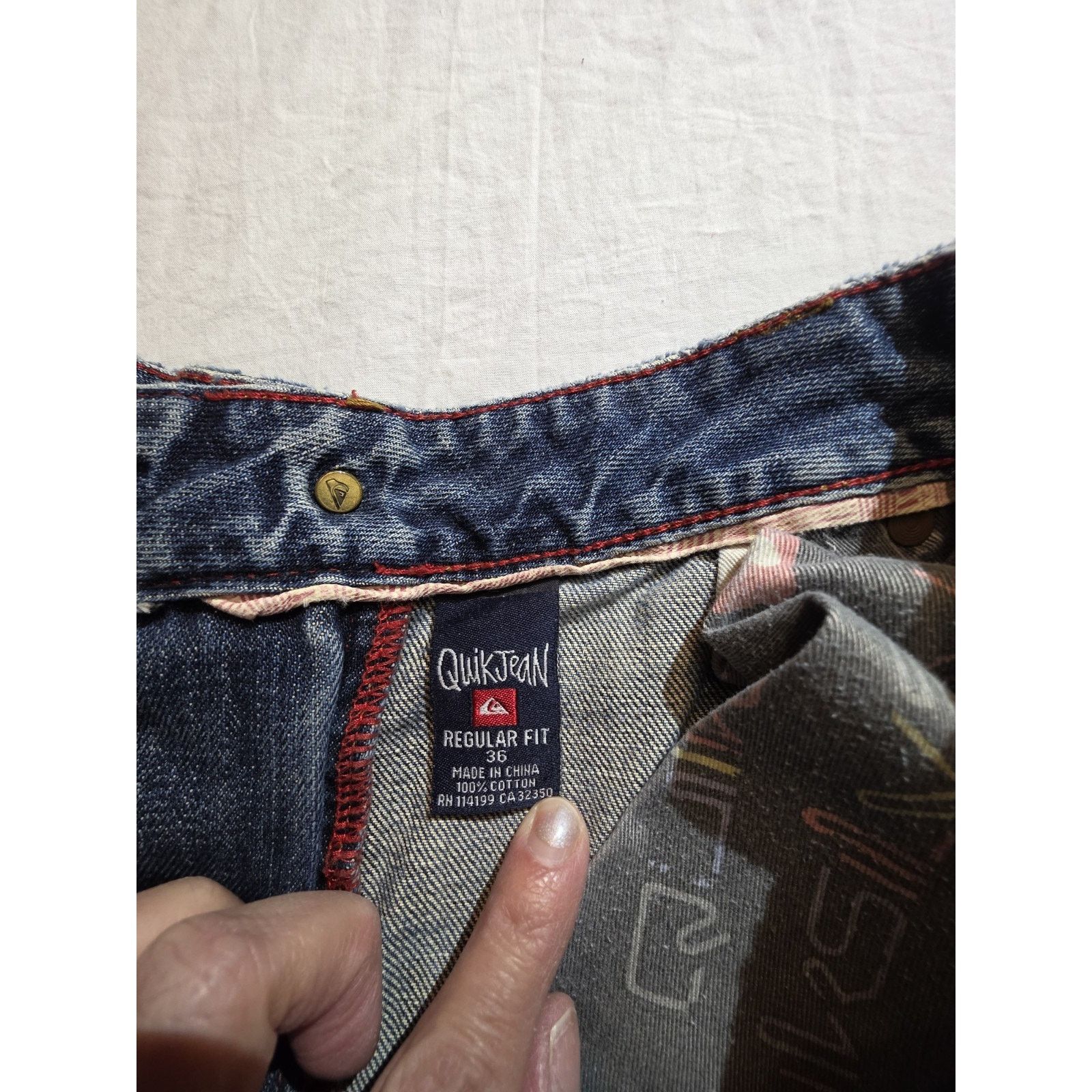 Quiksilver Quicksilver Men's Size 36x32 Denim Blue Jeans Size US 36 / EU 52 - 7 Thumbnail