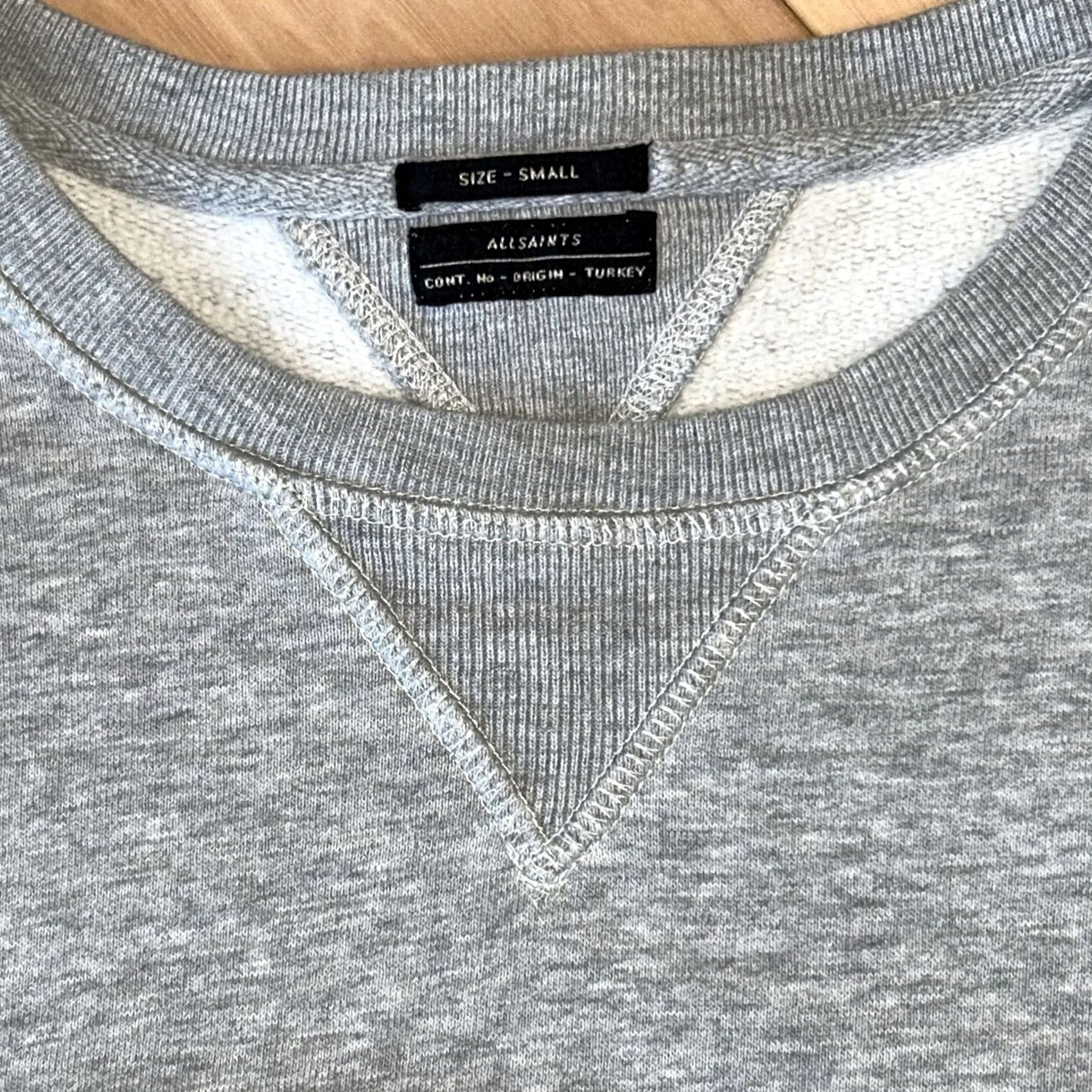 Allsaints Allsaints Crew Gray Sweatshirt Long Sleeve Mens Small Size US S / EU 44-46 / 1 - 5 Thumbnail