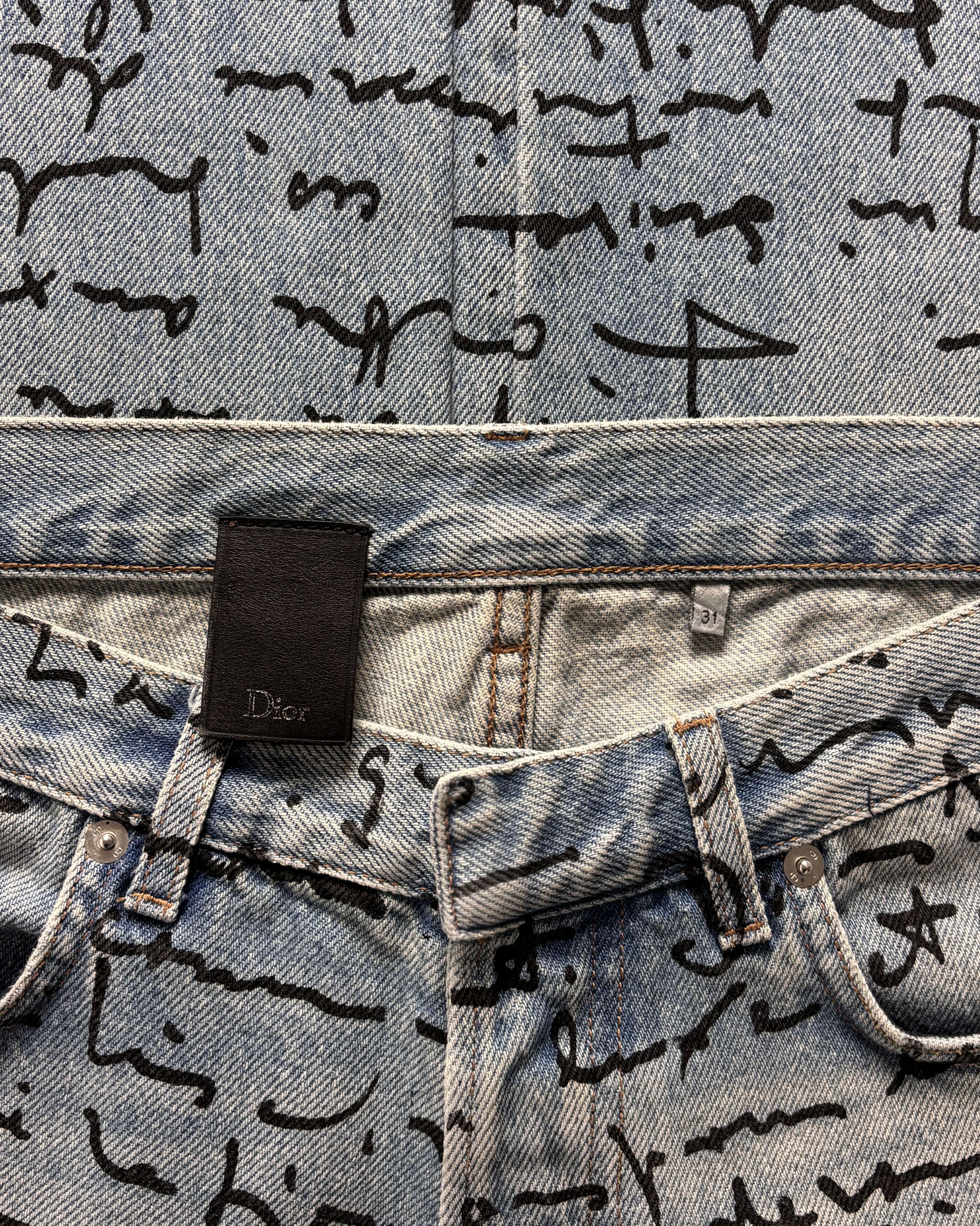 Dior SS15 Dior Handwritten Script Denim Size US 31 - 3 Thumbnail