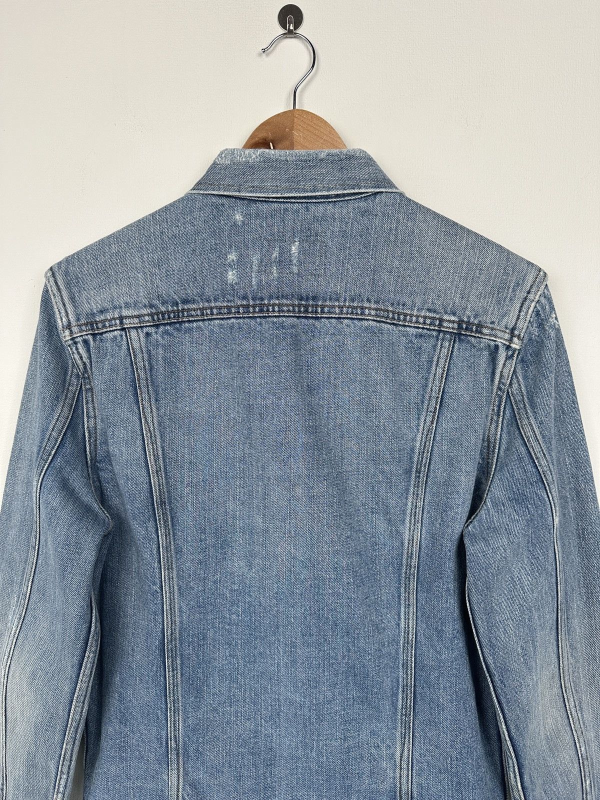 Allsaints ALLSAINTS Japanese Fabric Kiku Denim Trucker Jacket size S Size US S / EU 44-46 / 1 - 10 Thumbnail