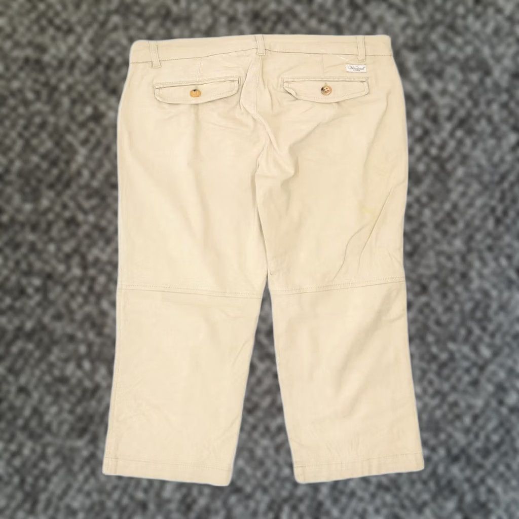 Vintage WOOLRICH Womens Capri Trousers Beige Cotton Size 30 L22 Size 30" / US 8 / IT 44 - 1 Thumbnail
