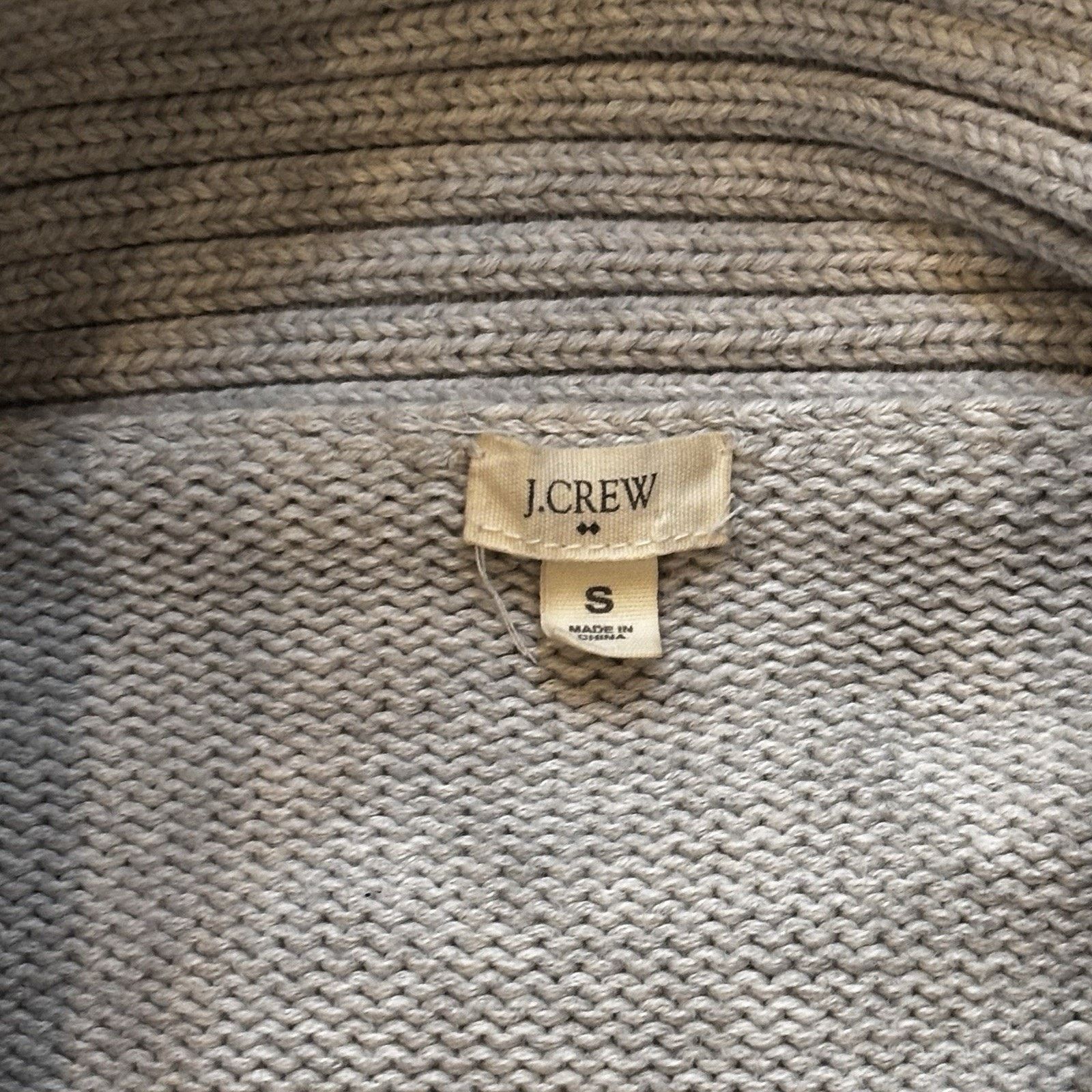 J.Crew J. Crew Beige Shawl Collar Cardigan Covered Buttons Small Size S / US 4 / IT 40 - 5 Thumbnail