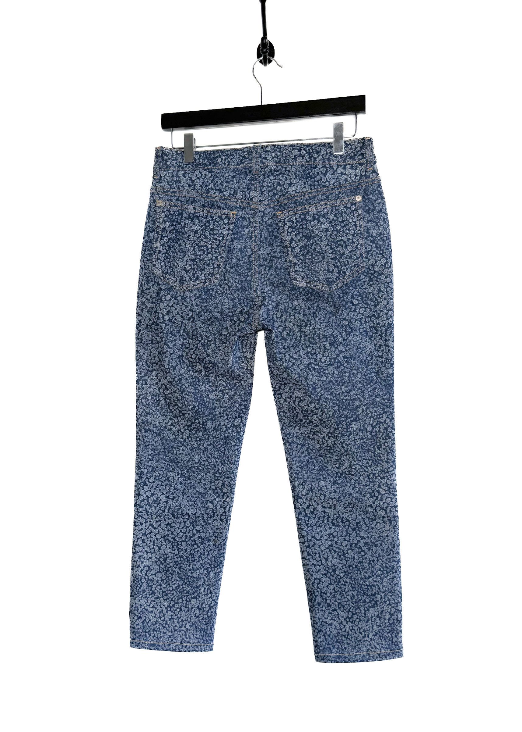 Chanel Chanel 2021 Mini CC Camelia Print Blue Denim Jeans Size 28" / US 6 / IT 42 - 3 Thumbnail