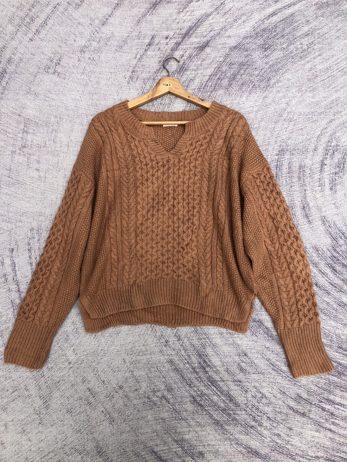 20471120 × Vintage 🔴Japanese Knitsweater Pureknit Memeri/Jumper Like Crop Top Size US XL / EU 56 / 4 - 2 Thumbnail