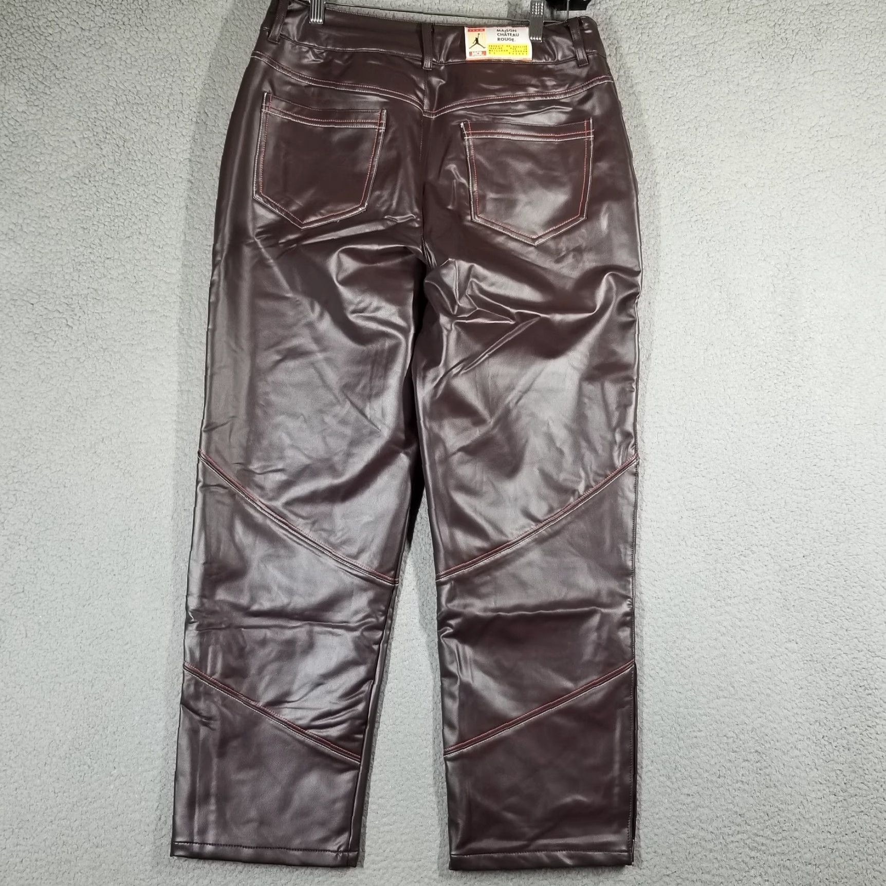 Nike Nike AIR JORDAN X MAISON CHATEAU ROUGE Brown Pants 32X28 Size 10 Unisex Adults Mens Womens Boys Girls 90s Leather Pants DJ9764-203 Size US 32 / EU 48 - 2 Thumbnail