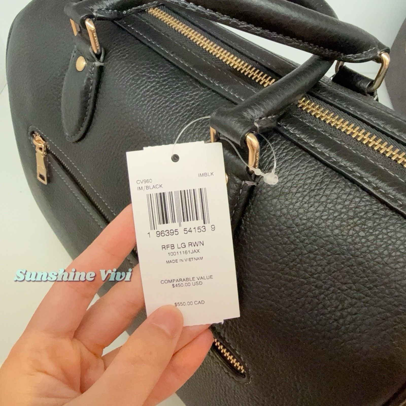 Coach NWT Coach Rowan Large Satchel Bag Leather CV960 Gold/Black Size ONE SIZE - 5 Thumbnail
