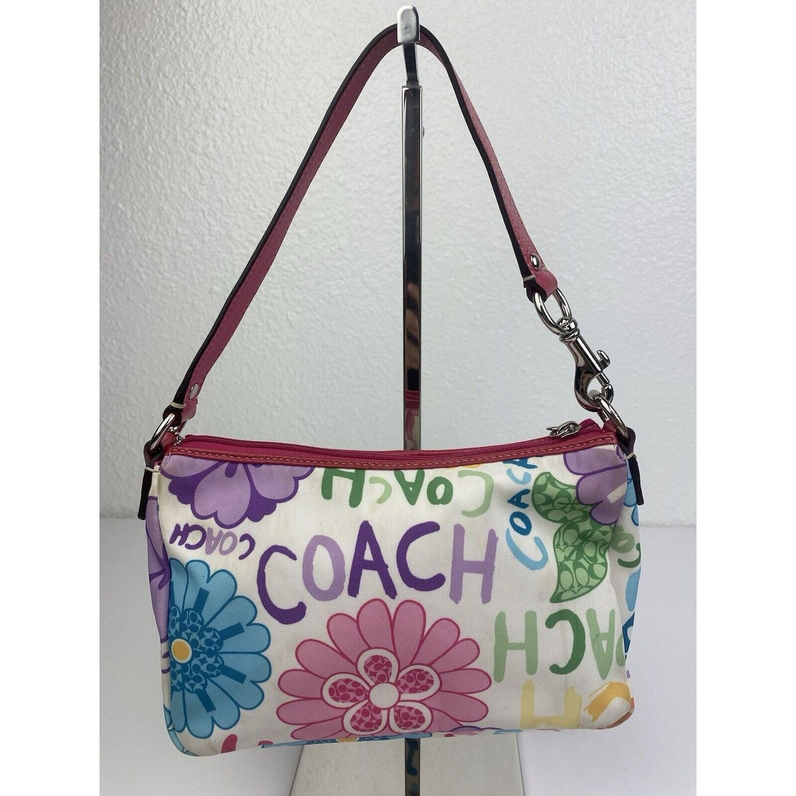 Coach Y2K Coach Floral Signature Poppy Shoulder Purse Bag Colorful Size ONE SIZE - 6 Thumbnail