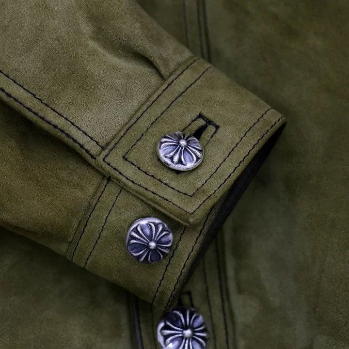 Chrome Hearts Chrome Hearts Cross Button Suede Jacket Size US S / EU 44-46 / 1 - 11 Thumbnail