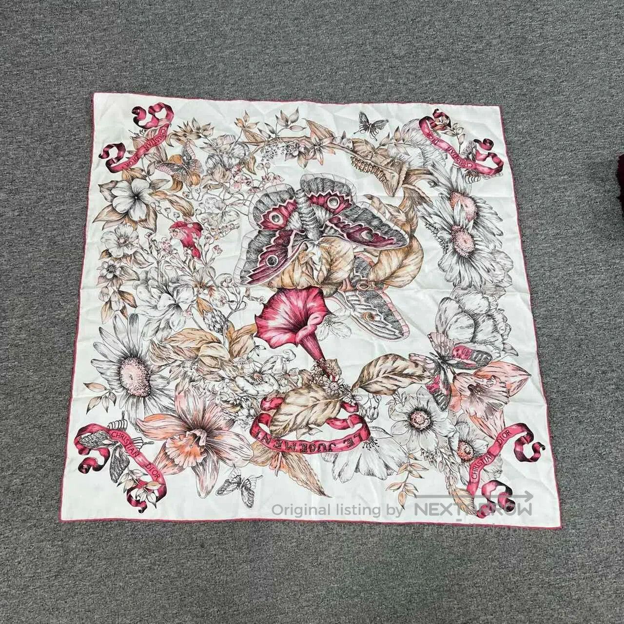 Dior Dior Butterfly Kite Silk Scarf 90x90cm. Size ONE SIZE - 1 Thumbnail