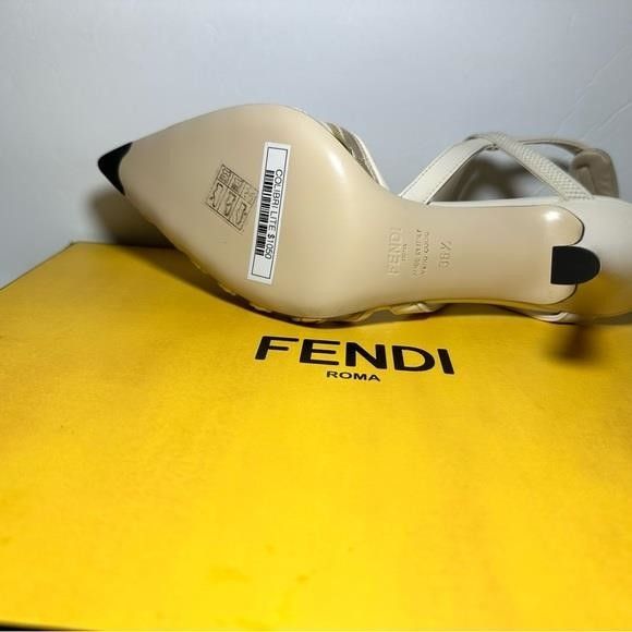 Fendi FENDI Leather Mesh Accents Slingback Pumps","description":"F Size US 6 / IT 36 - 13 Thumbnail