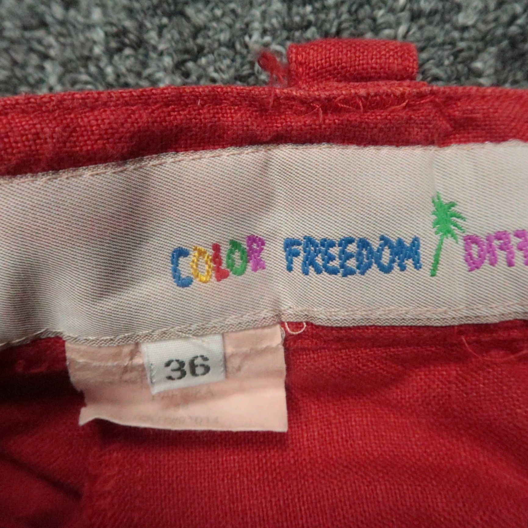 Jams World Jams World Shorts Mens 36 Paprika Red 100% Linen Chino Lightweight Button Flat Front Belt Loops Pockets Casual Travel Vintage: No Regu l ar Size US 36 / EU 52 - 4 Thumbnail