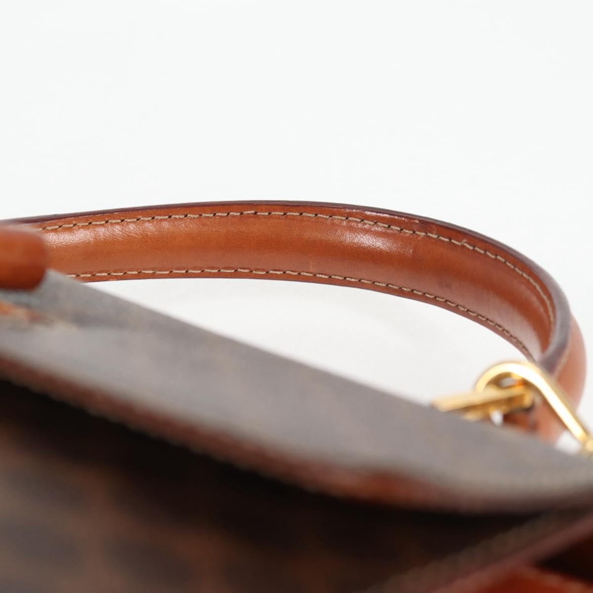 Celine CELINE Macadam Canvas Hand Bag Pvc Leather Brown Gold Size ONE SIZE - 8 Thumbnail