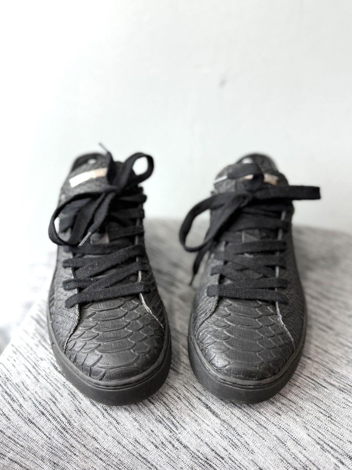 Dsquared2 Dsquared2 Snake Leather Sneakers Low Top Luxury Size US 6.5 / EU 39-40 - 3 Thumbnail