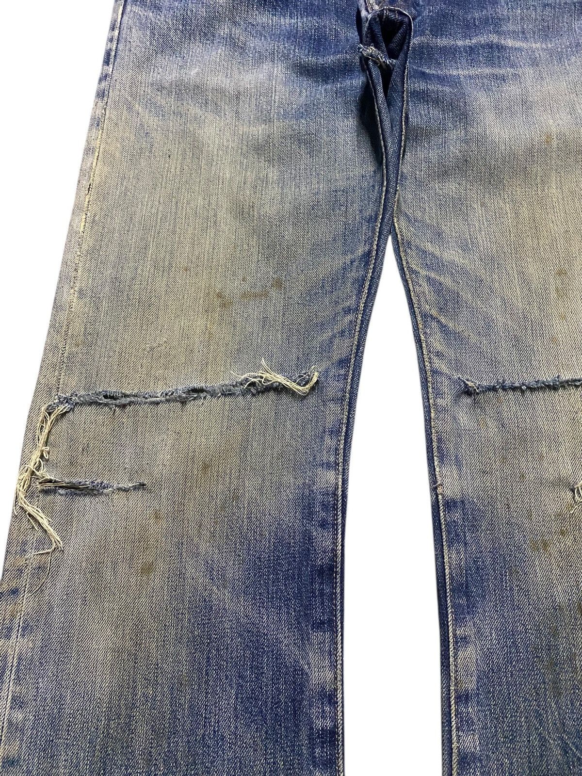 Levi's Vintage Clothing Vintage Levis 501 Mud Wash Y2K Loose Ripped Jeans Size US 33 - 7 Thumbnail