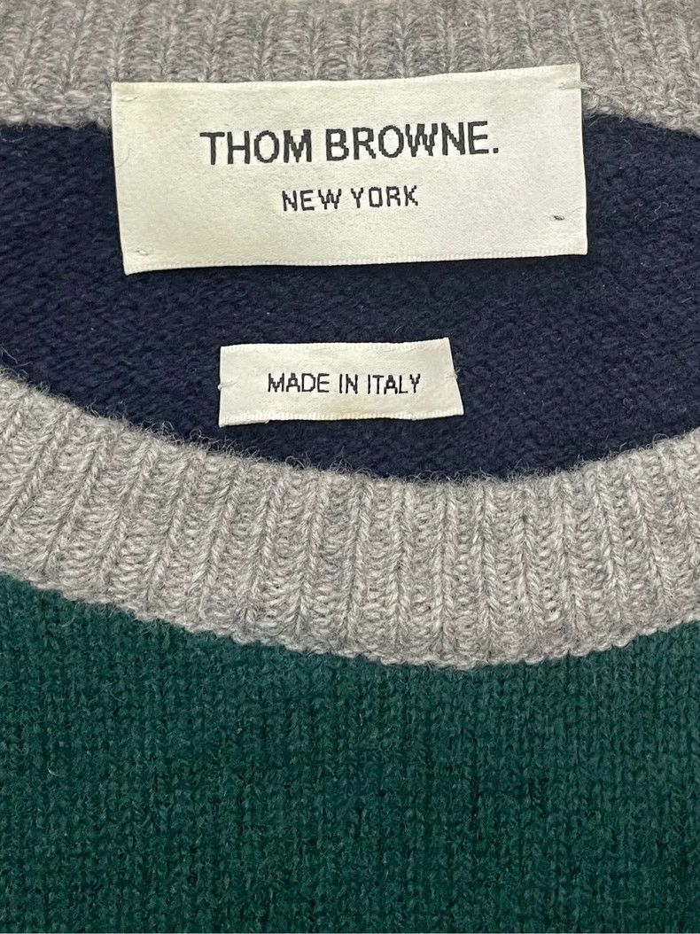 Thom Browne Thom browne Tibetan blue and dark green color-block striped Size US XL / EU 56 / 4 - 5 Thumbnail