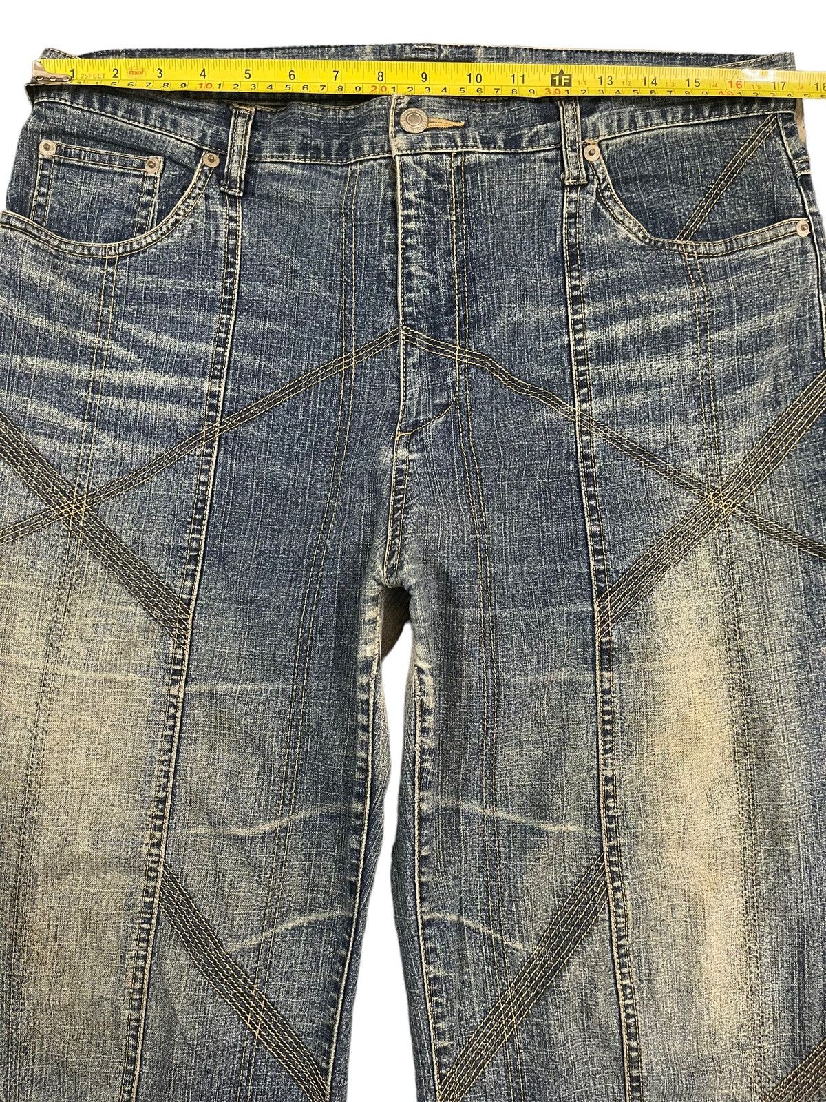 14th Addiction Vintage Japanese Brand Mud Wash Style Baggy Jeans Size US 34 / EU 50 - 10 Thumbnail