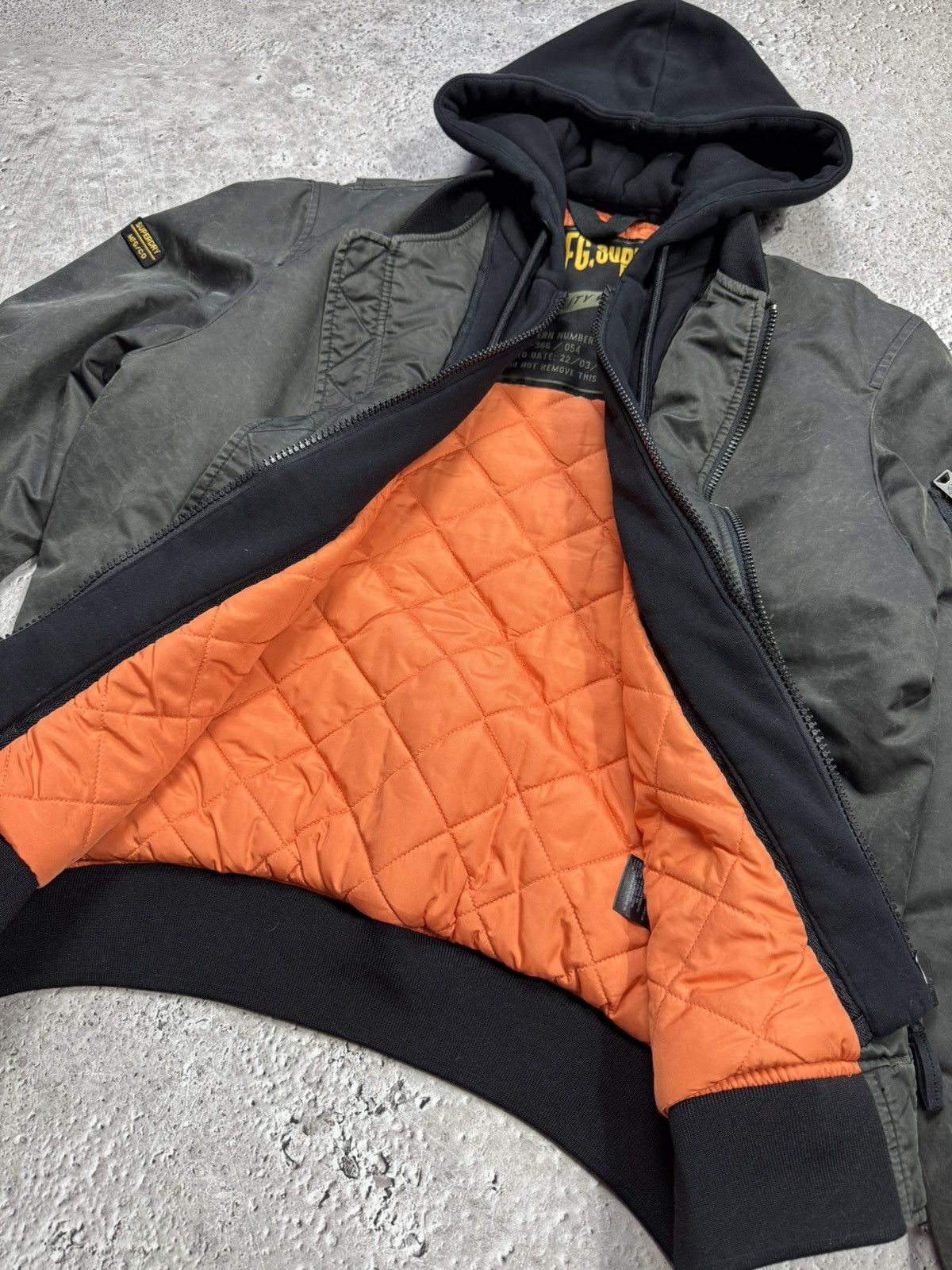 Superdry Superdry Utility Wear Hooded Bomber Jacket Double Zip L Size US L / EU 52-54 / 3 - 7 Thumbnail