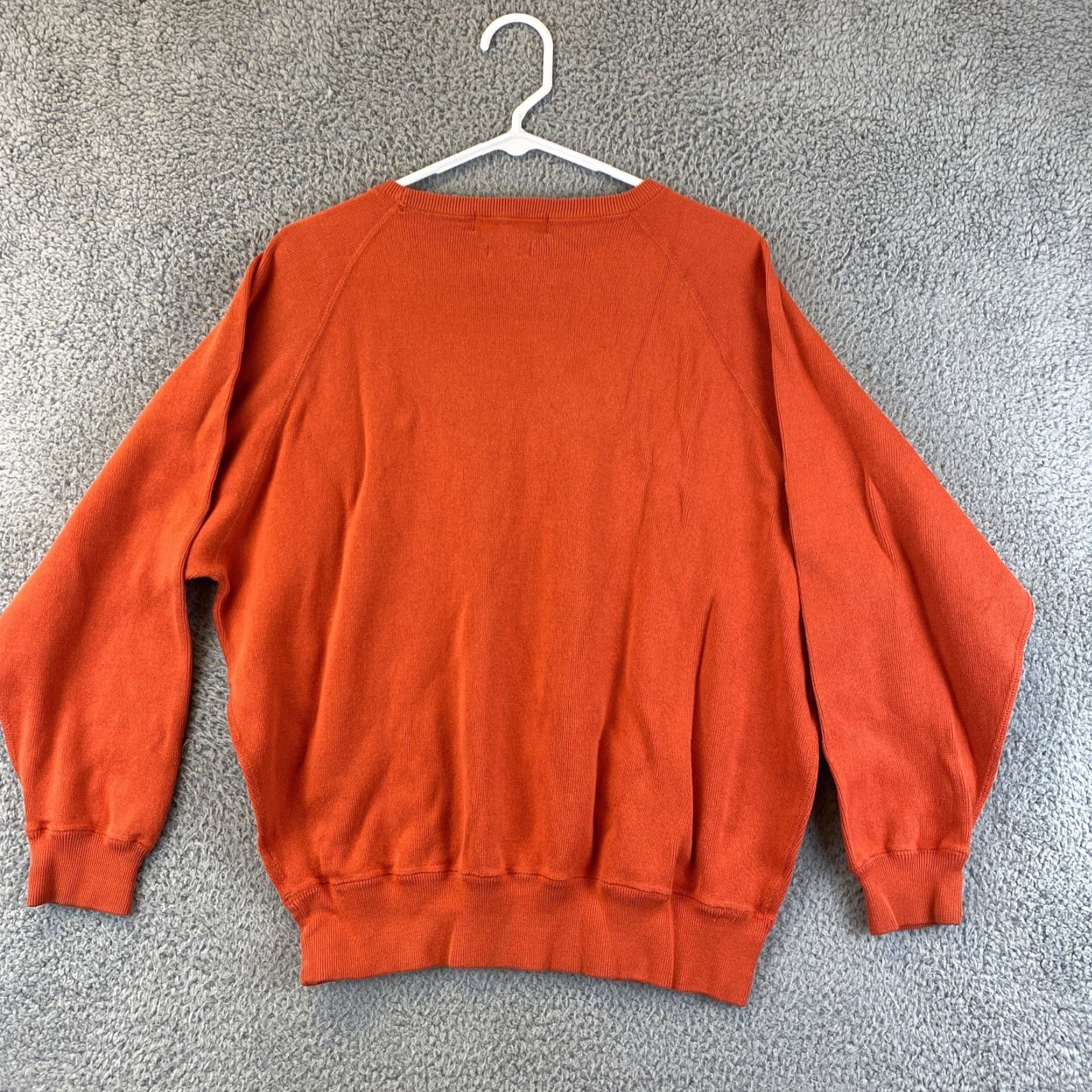 Polo Ralph Lauren Polo Ralph Lauren Men Medium Sweater 100% Cotton Orange Long Sleeve Crew Neck Tight-Knit Regular Fit Pullover / 56-10 Size US M / EU 48-50 / 2 - 6 Thumbnail