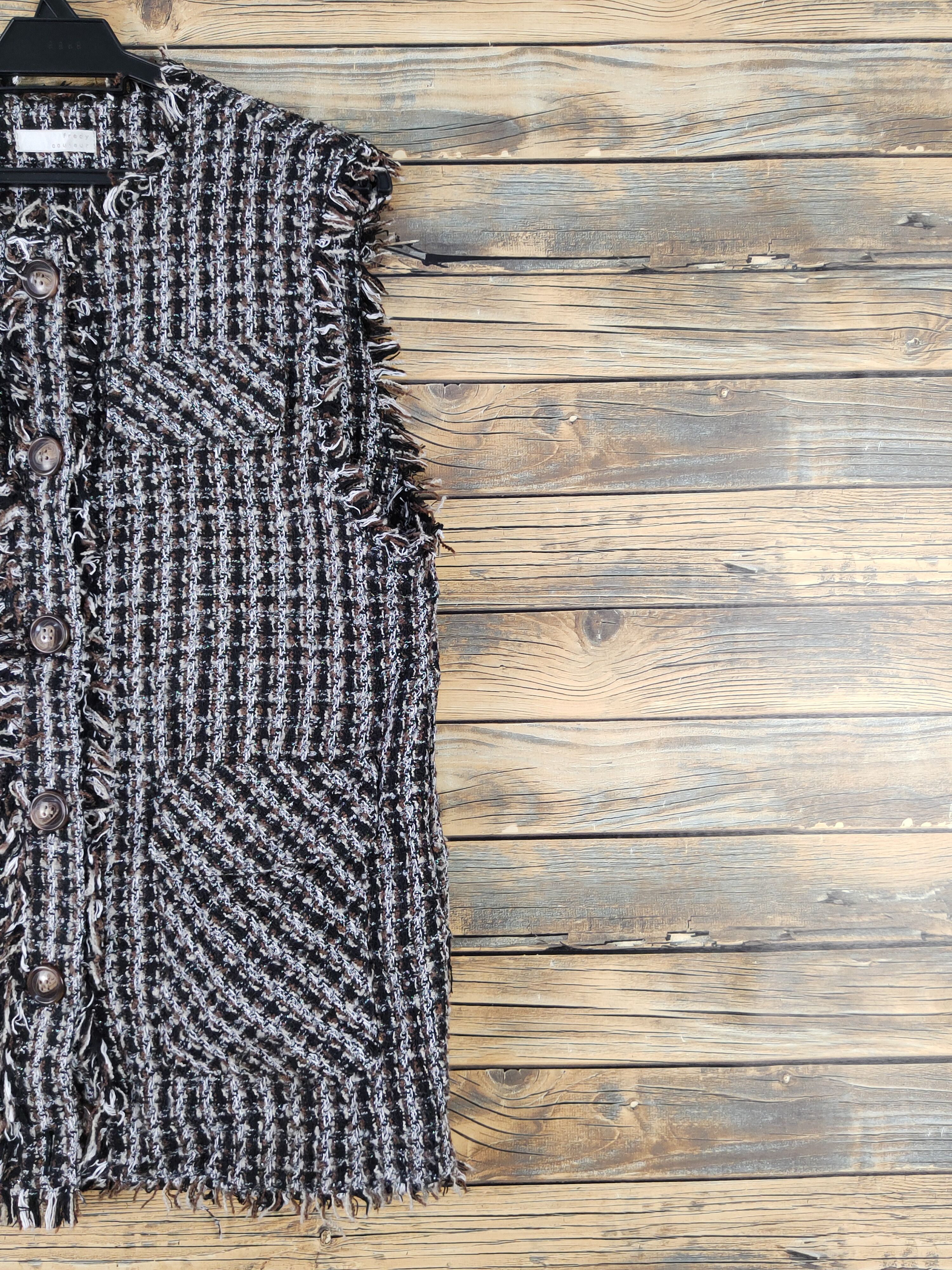 Homespun Knitwear × Japanese Brand Retro Fredy Couleur Black Brown Knitwear Vests Size M / US 6-8 / IT 42-44 - 5 Thumbnail