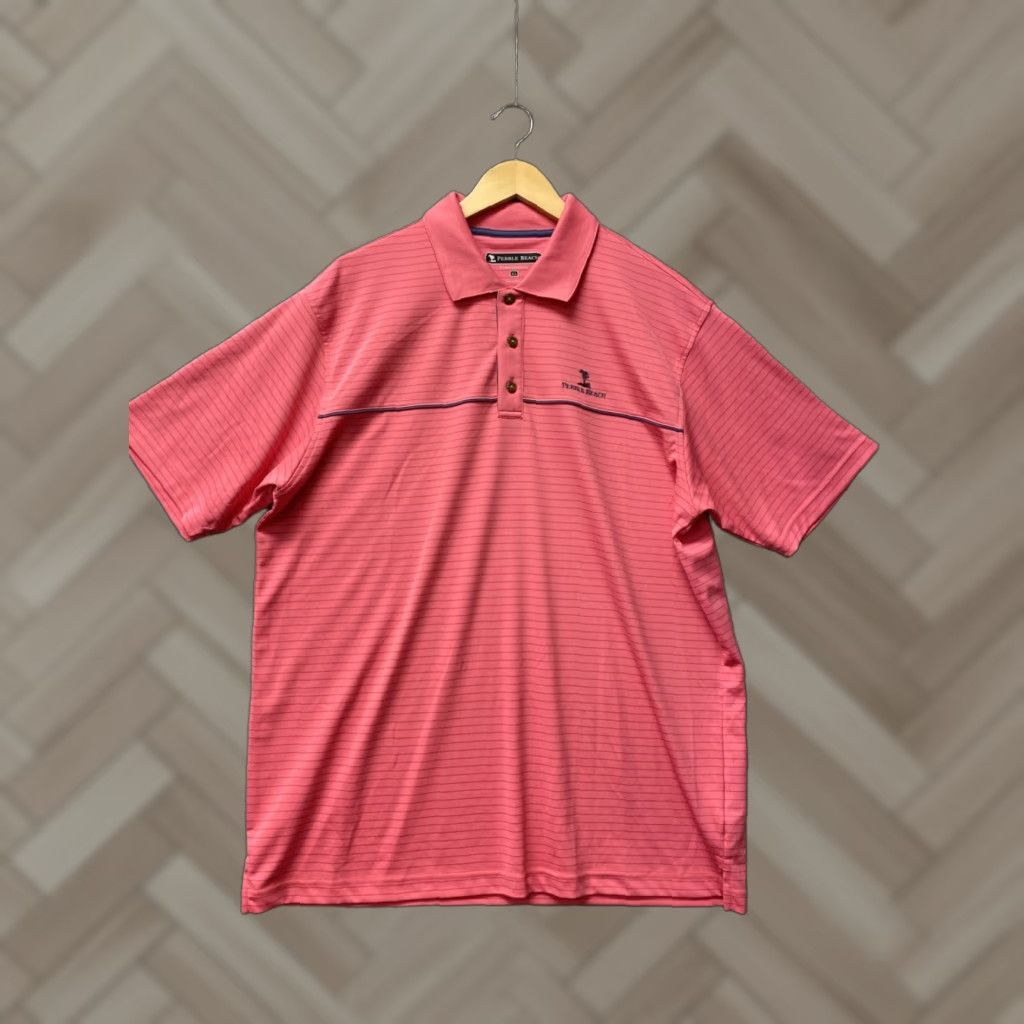 Pinko Pebble Beach Men’s Short Sleeve Polo Magenta XL /139-16 Dry-Luxe Performance Striped Shirt Polo Size US 36 / EU 52 - 1 Thumbnail