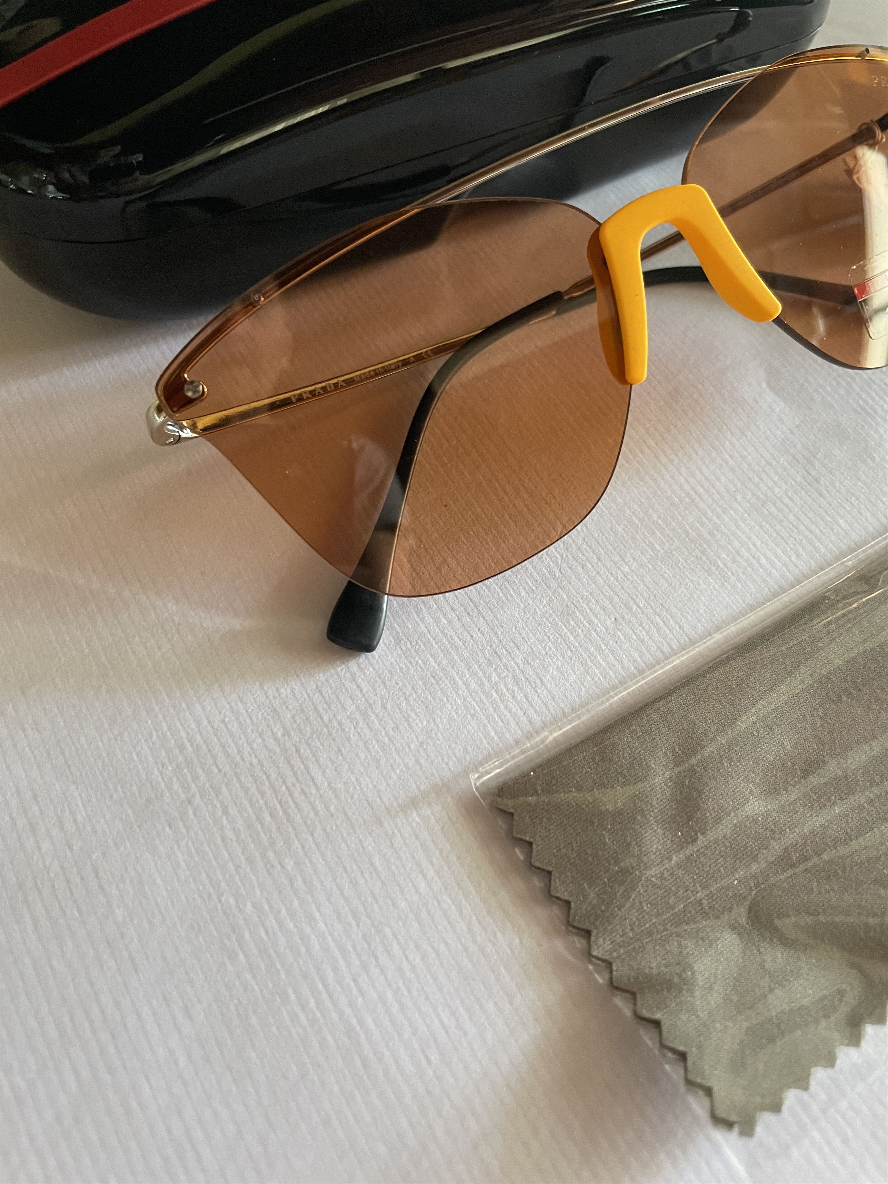 Prada Prada SPS52U 376-291 Silver/Orange Sunglasses Size ONE SIZE - 3 Thumbnail