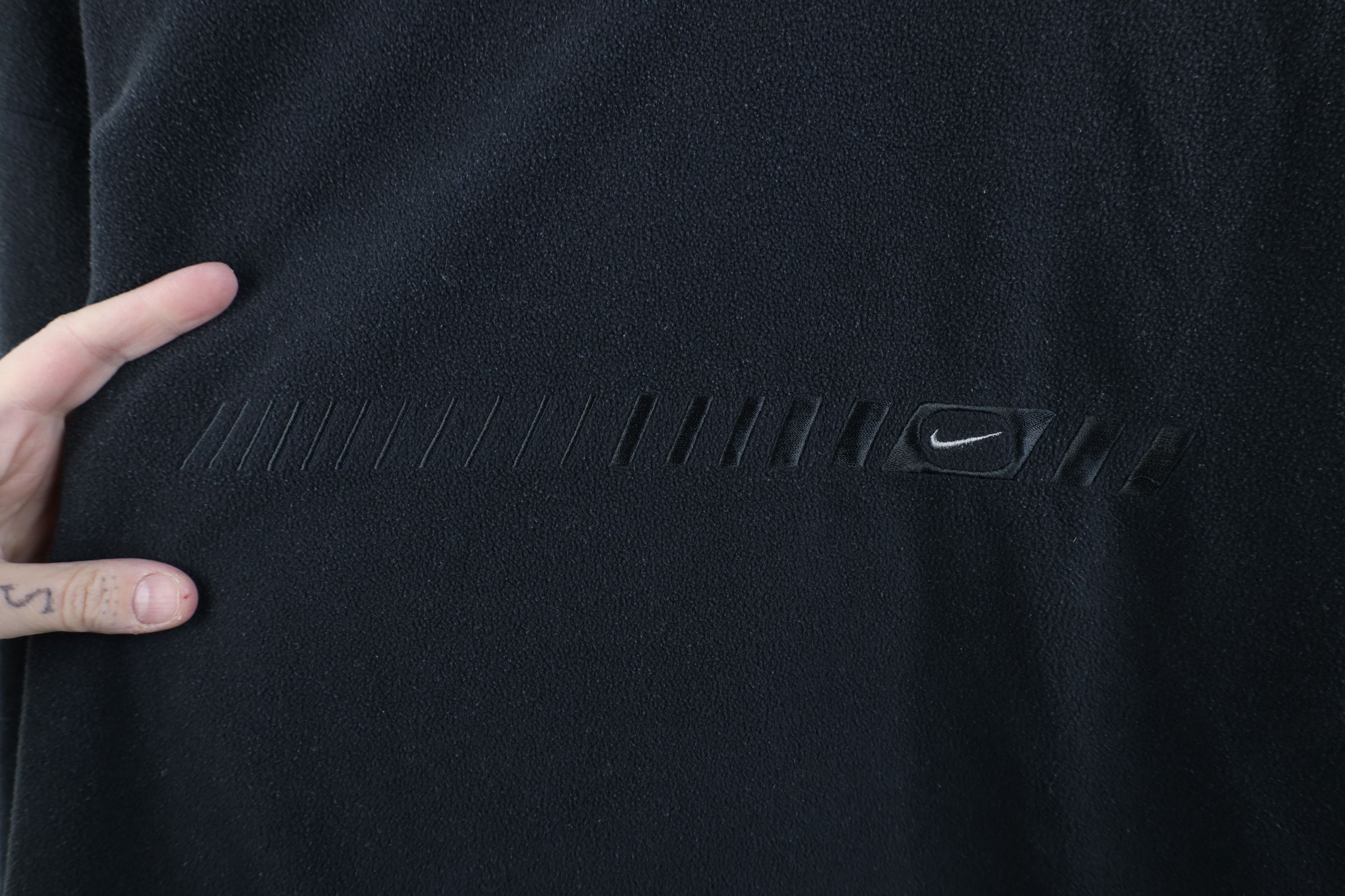 Nike Vintage Y2K Nike Mini Swoosh Fleece Crewneck Sweater Black Size US L / EU 52-54 / 3 - 5 Thumbnail