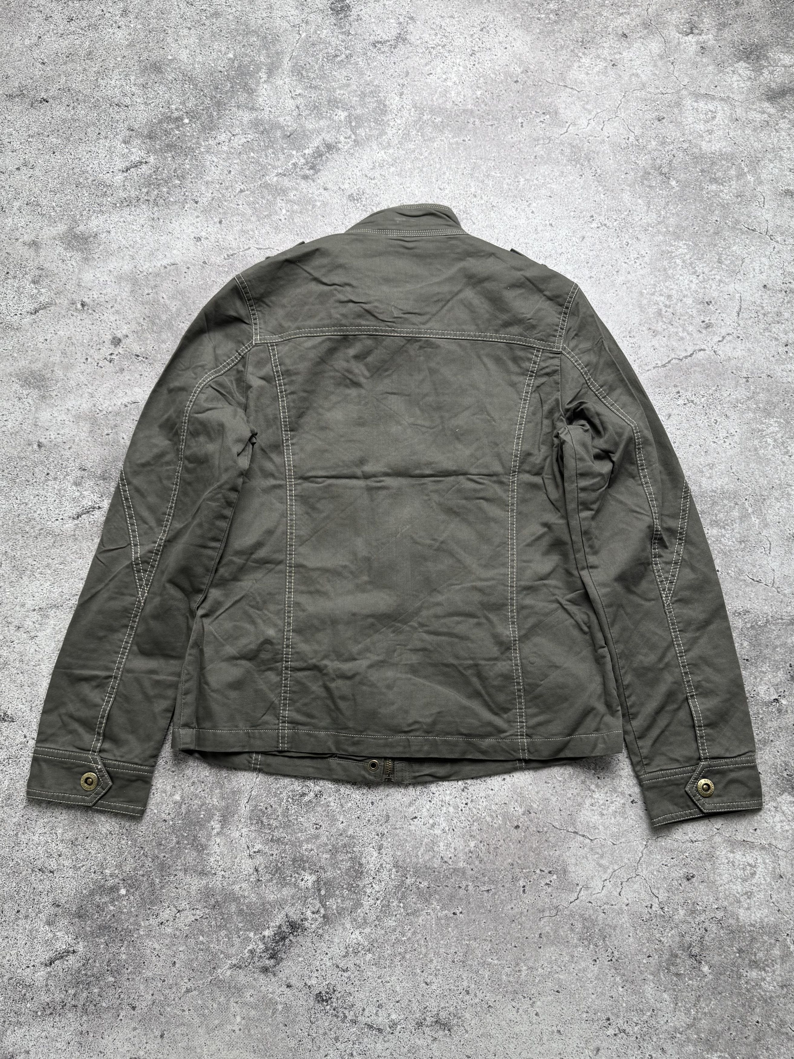 Vintage Vintage Khaki Utility Military Jacket Cotton Zip Button Coat Size S / US 4 / IT 40 - 4 Thumbnail
