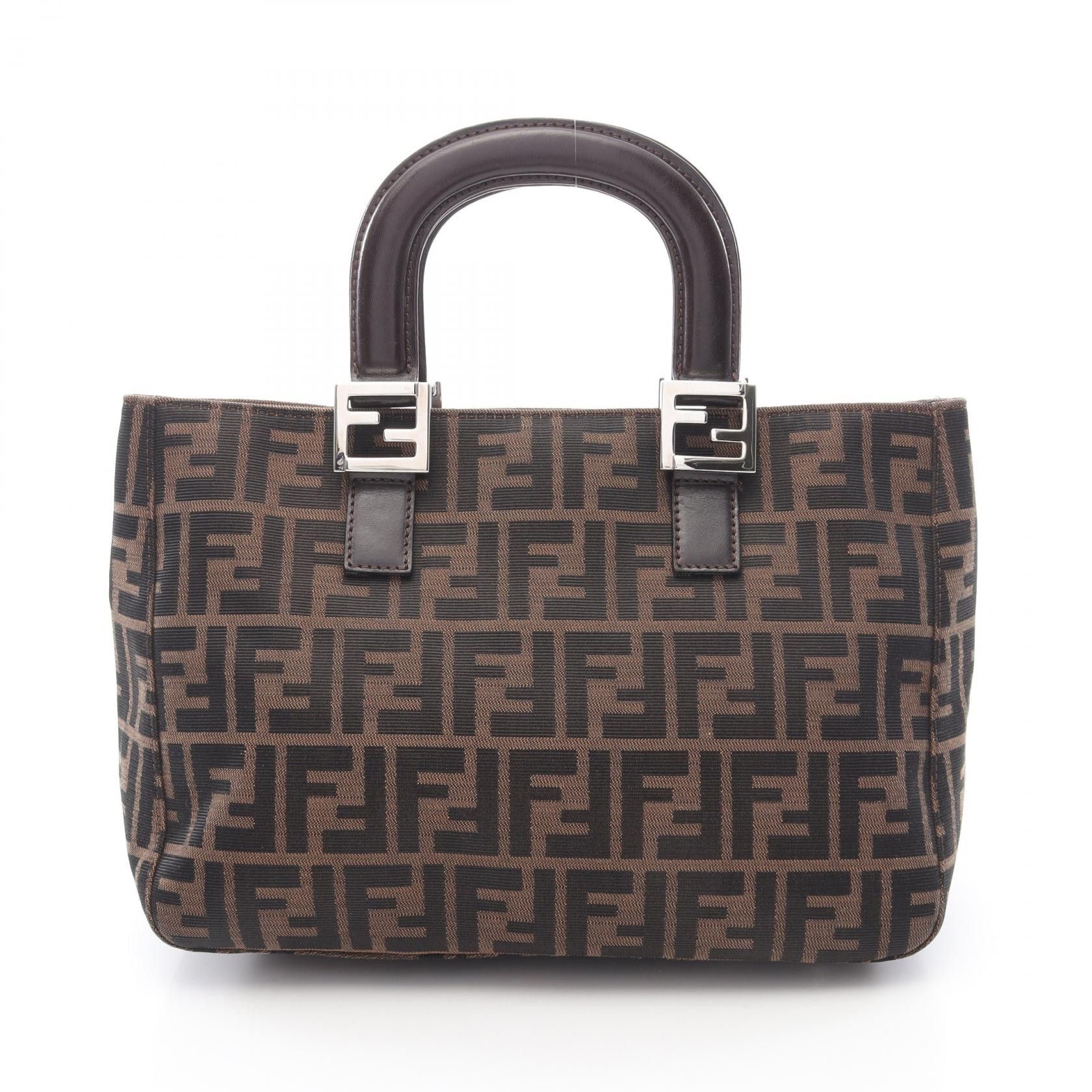 Fendi Fendi FENDI Zucca Canvas Leather Tote Bag Leather Tote Bag DUTY FREE for USA Size ONE SIZE - 1 Thumbnail