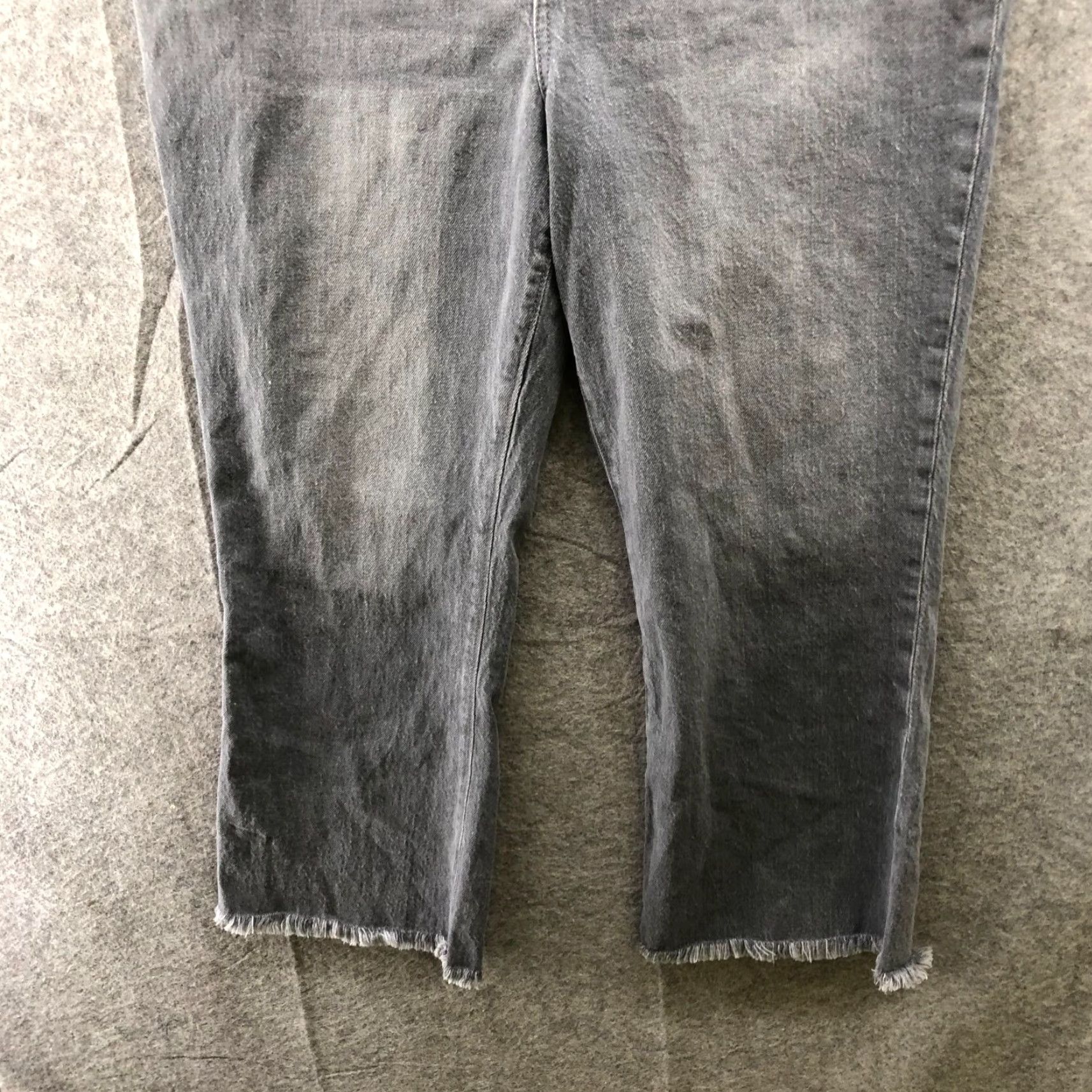 Loft LOFT Jeans Women 14 Gray Cropped High Rise Stretch Raw Hem 5-Pocket Womens Size 36" / US 14 / IT 50 - 4 Thumbnail
