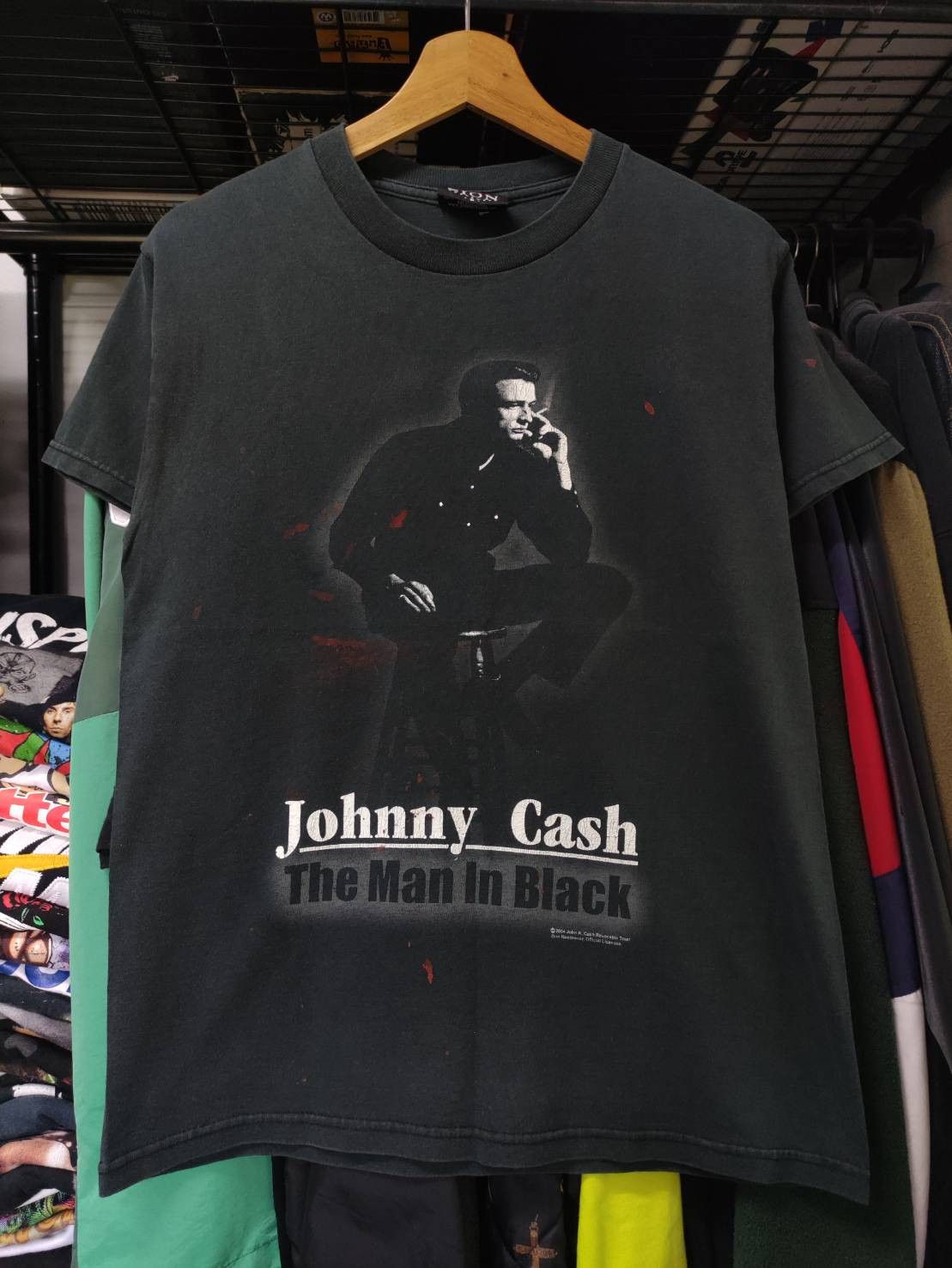 Band Tees Vtg 00's Johnny Cash " The Man In Black " Single Promo Size US S / EU 44-46 / 1 - 3 Thumbnail