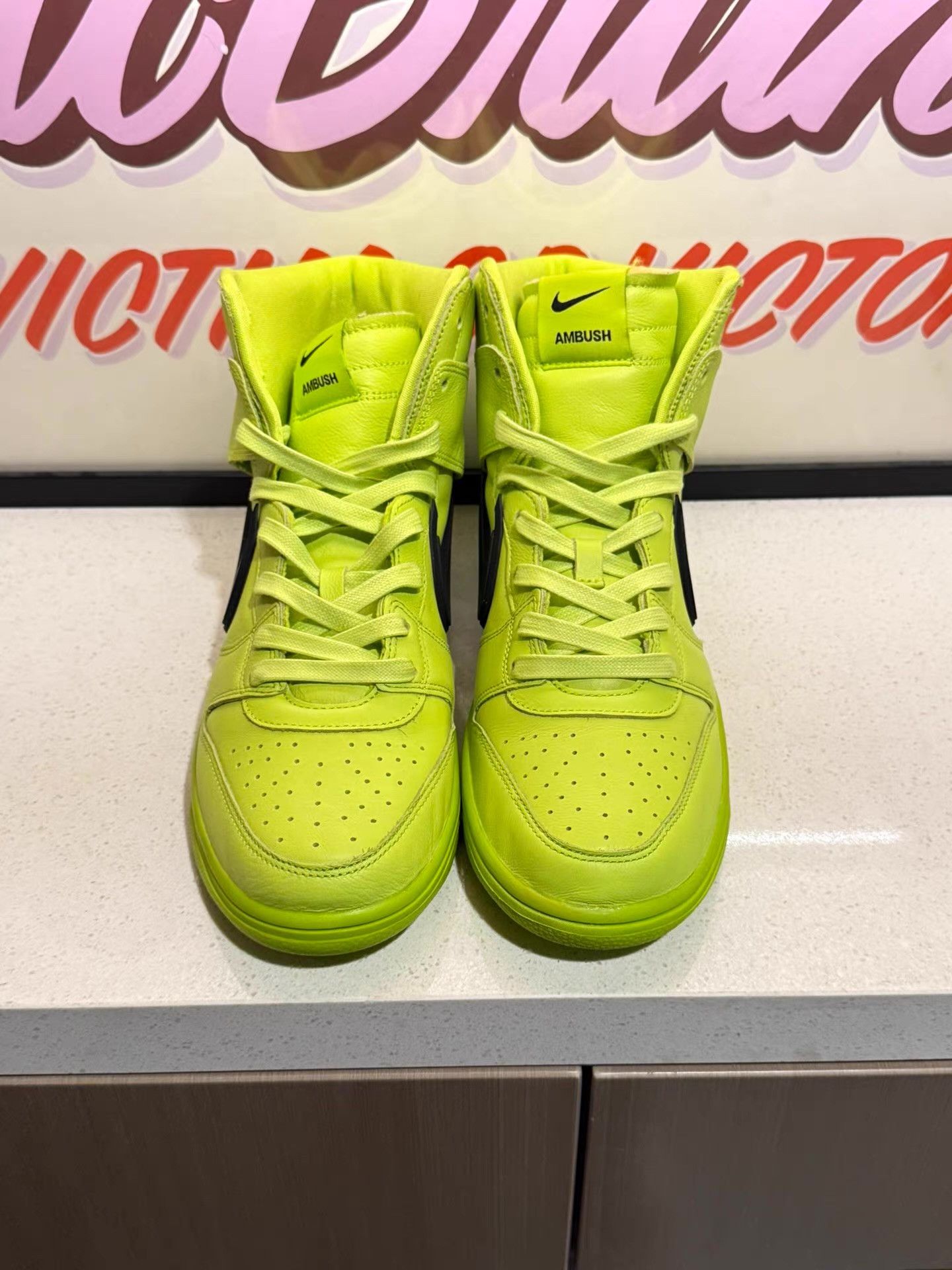 Nike AMBUSH x Nike Dunk "Flash Lime"sneakers。 Ｑ20 Size US 9.5 / EU 42-43 - 3 Thumbnail