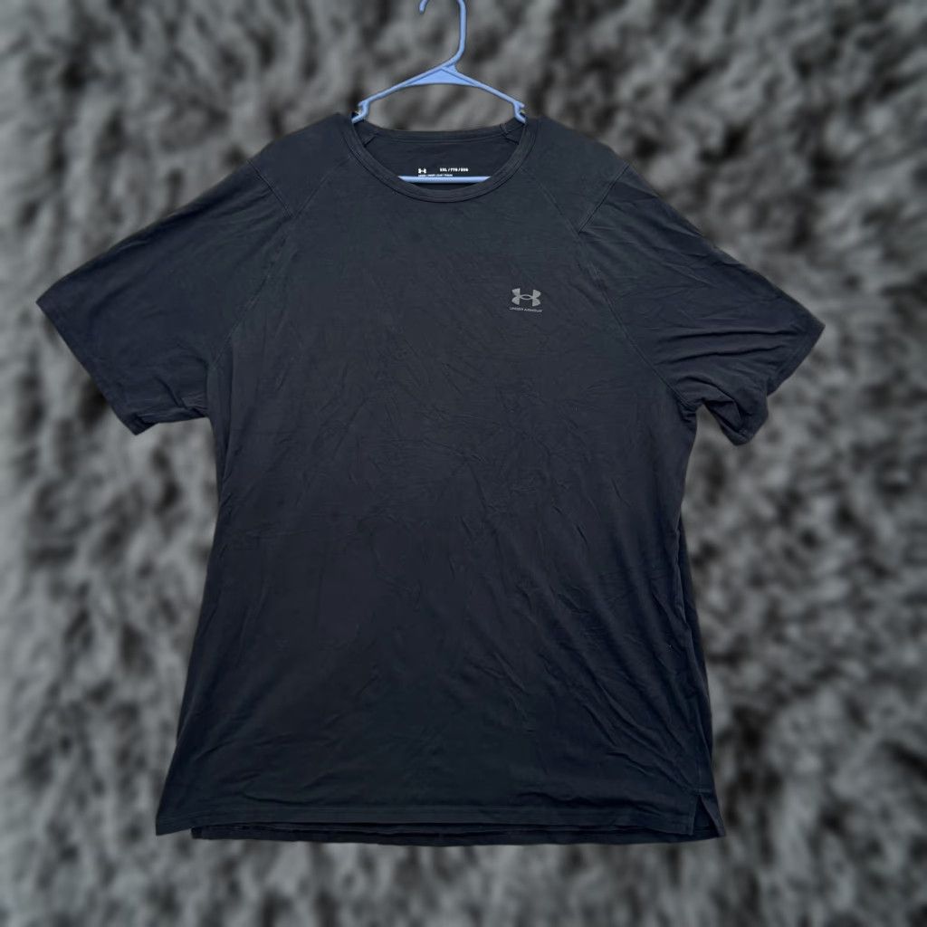 Under Armour Under Armour Shirt Mens 2XL Black Loose Fit Short Sleeve Crew Neck Athletic Gym T-Shirt SS 2022 1370363 Size US XXL / EU 58 / 5 - 1 Thumbnail