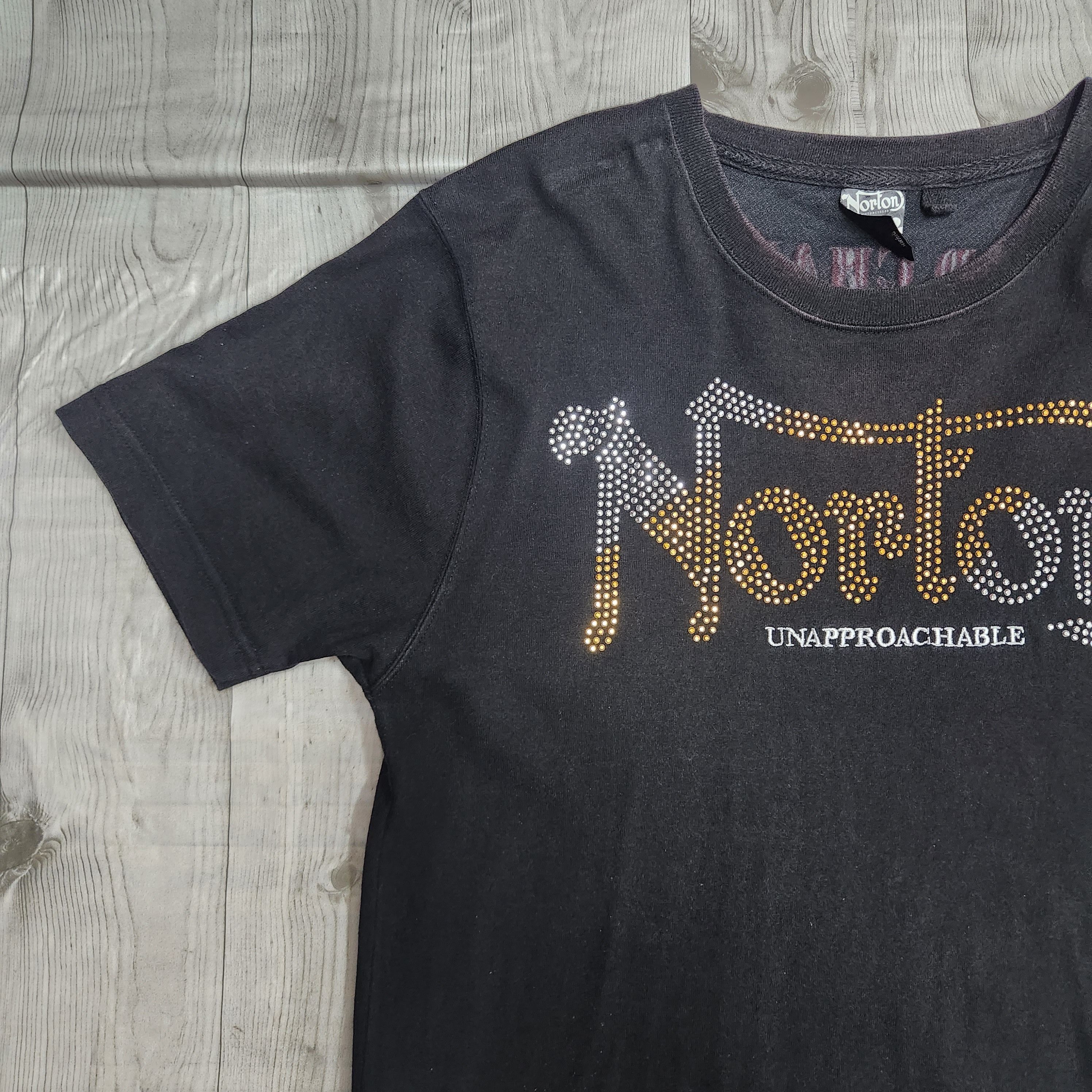 Norton Vintage Norton Bling Bling Big Logo TShirt Size US S / EU 44-46 / 1 - 6 Thumbnail