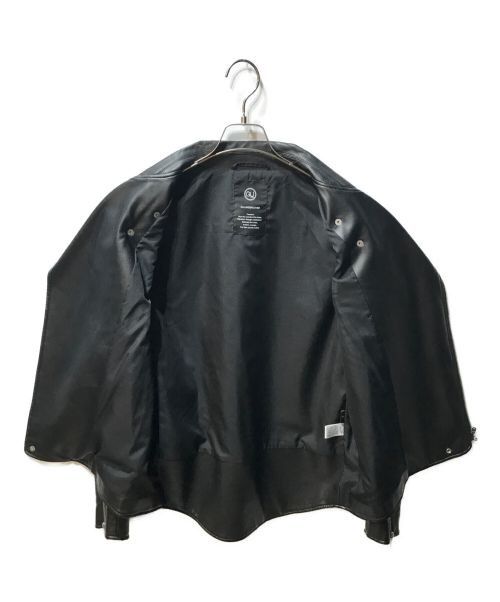 Undercover GU x UNDERCOVER Fake Leather Double Riders Jacket Black