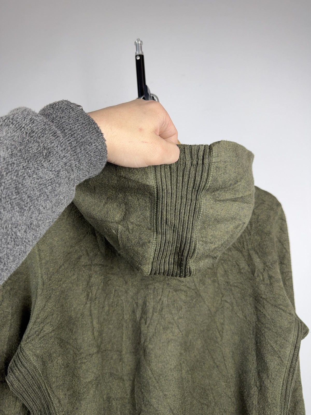 Conte of Florence 00s Conte of Florence Olive Fleece / Knit Zip Hoodie Italian Size M / US 6-8 / IT 42-44 - 11 Thumbnail