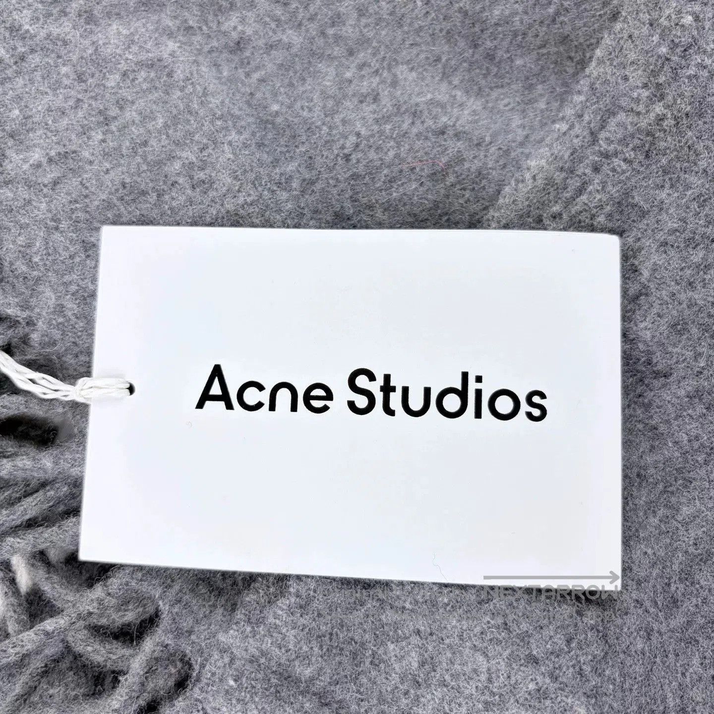 Acne Studios Acne Studios Heather Gray Wool Fringed Scarf. Size ONE SIZE - 3 Thumbnail