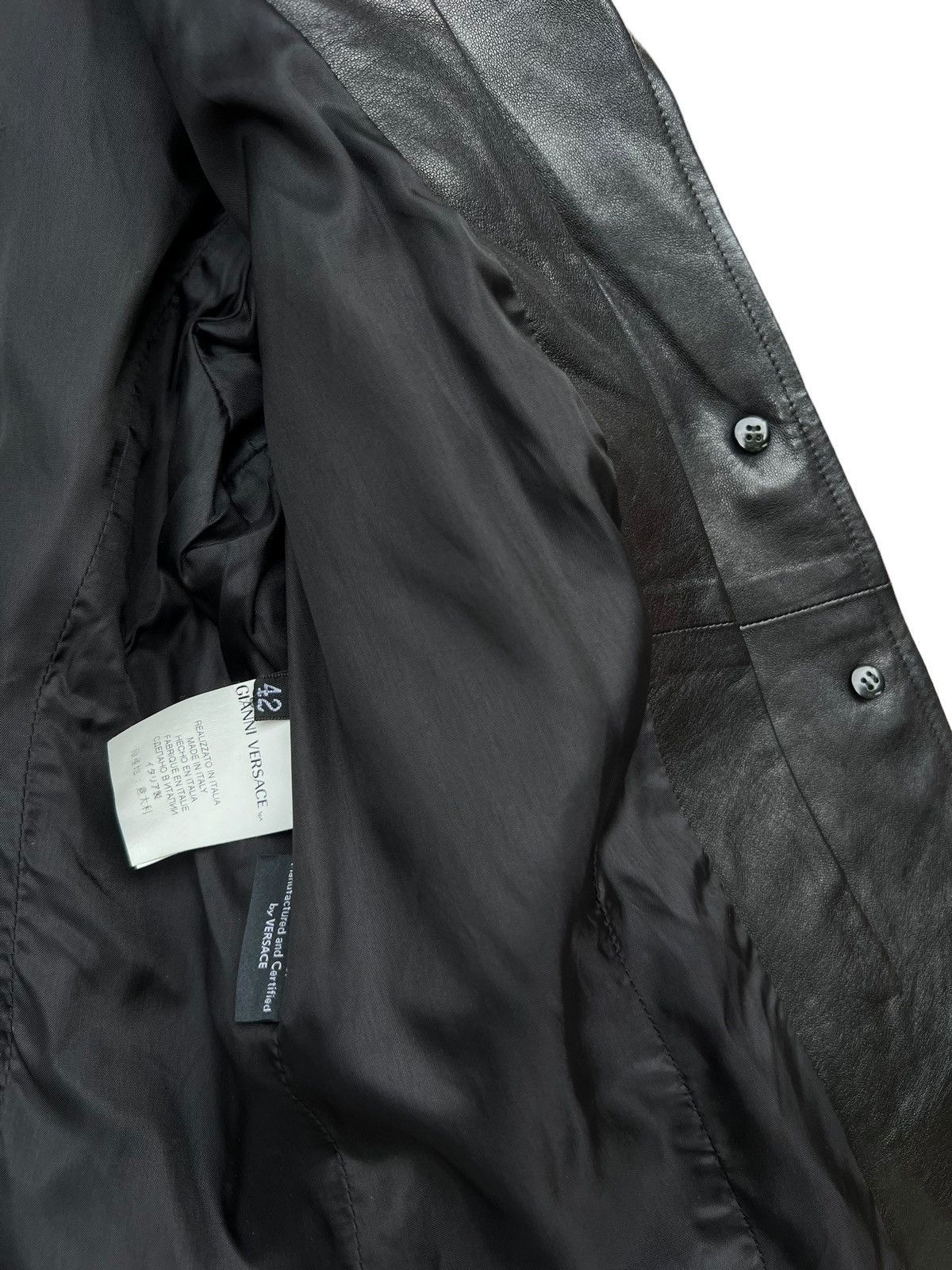 Versace × Versace Jeans Couture Versace Leather Jacket Size S / US 4 / IT 40 - 10 Thumbnail