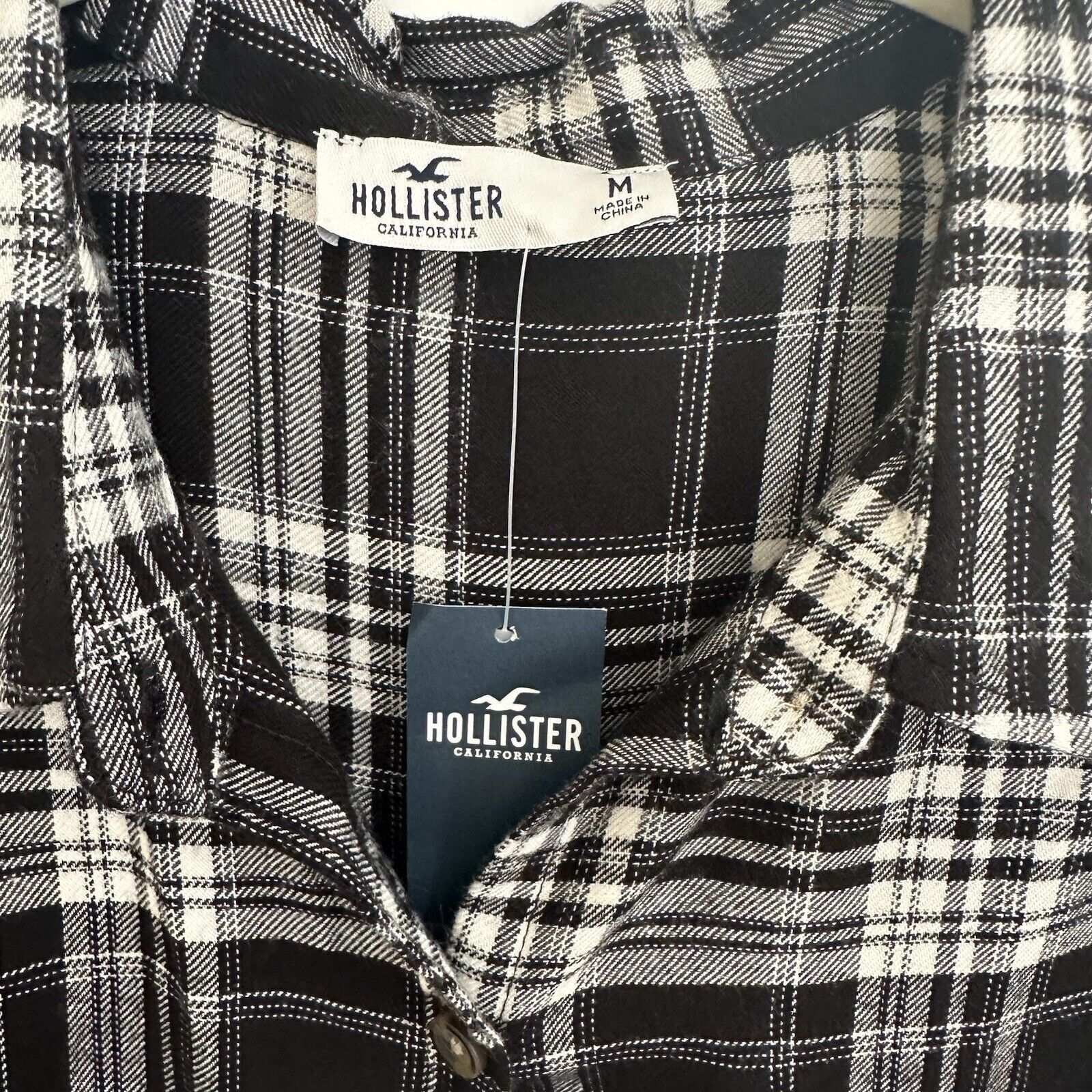 Hollister Hollister Black White Fall Plaid Shirt Women Medium Size M / US 6-8 / IT 42-44 - 2 Thumbnail