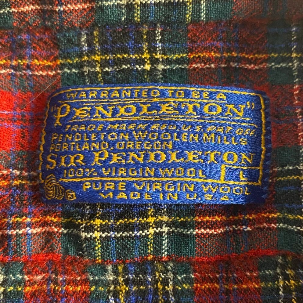 Pendleton Vintage 90s Pendleton Wool Plaid Flannel Button Tartan L Size US L / EU 52-54 / 3 - 3 Thumbnail
